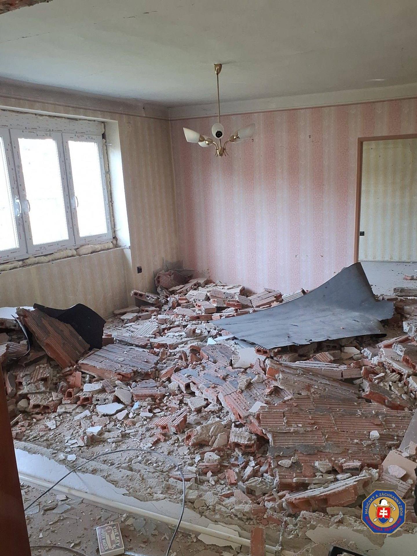 Výbuch plynu v byte na 1. poschodí