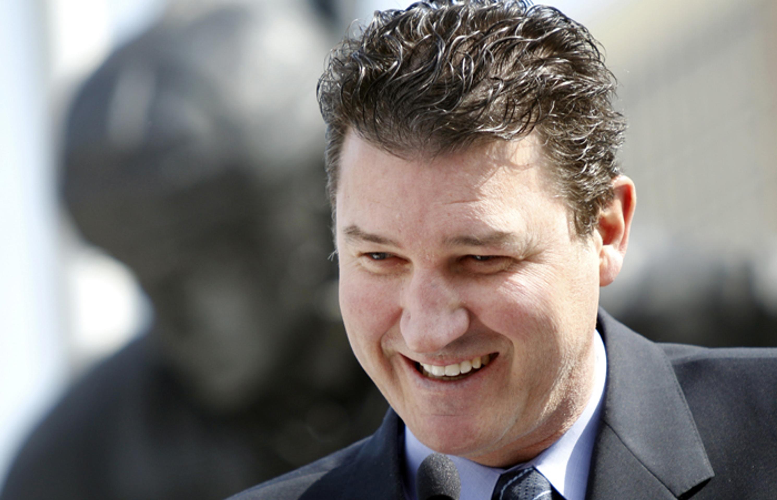 Bývalý hráč a súčasný majiteľ Pittburghu Penguins Mario Lemieux (7. marca 2012)