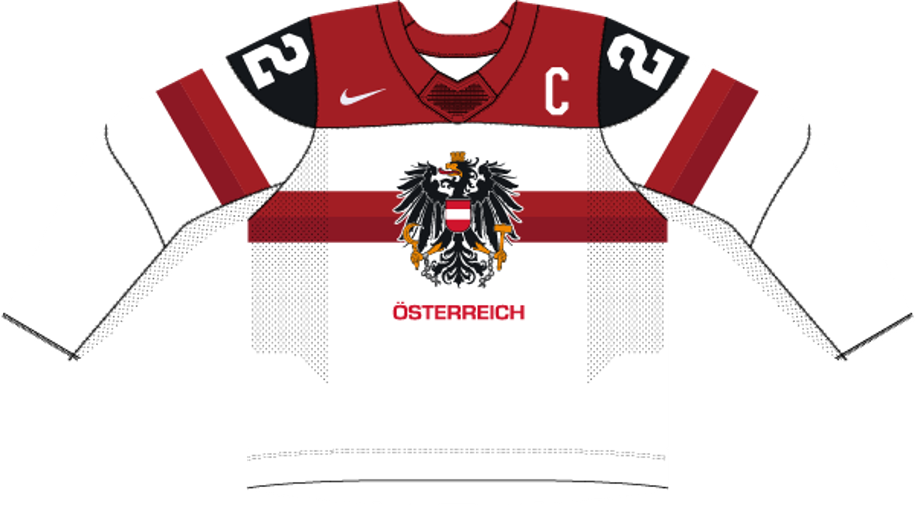 Domáci dres Rakúska.