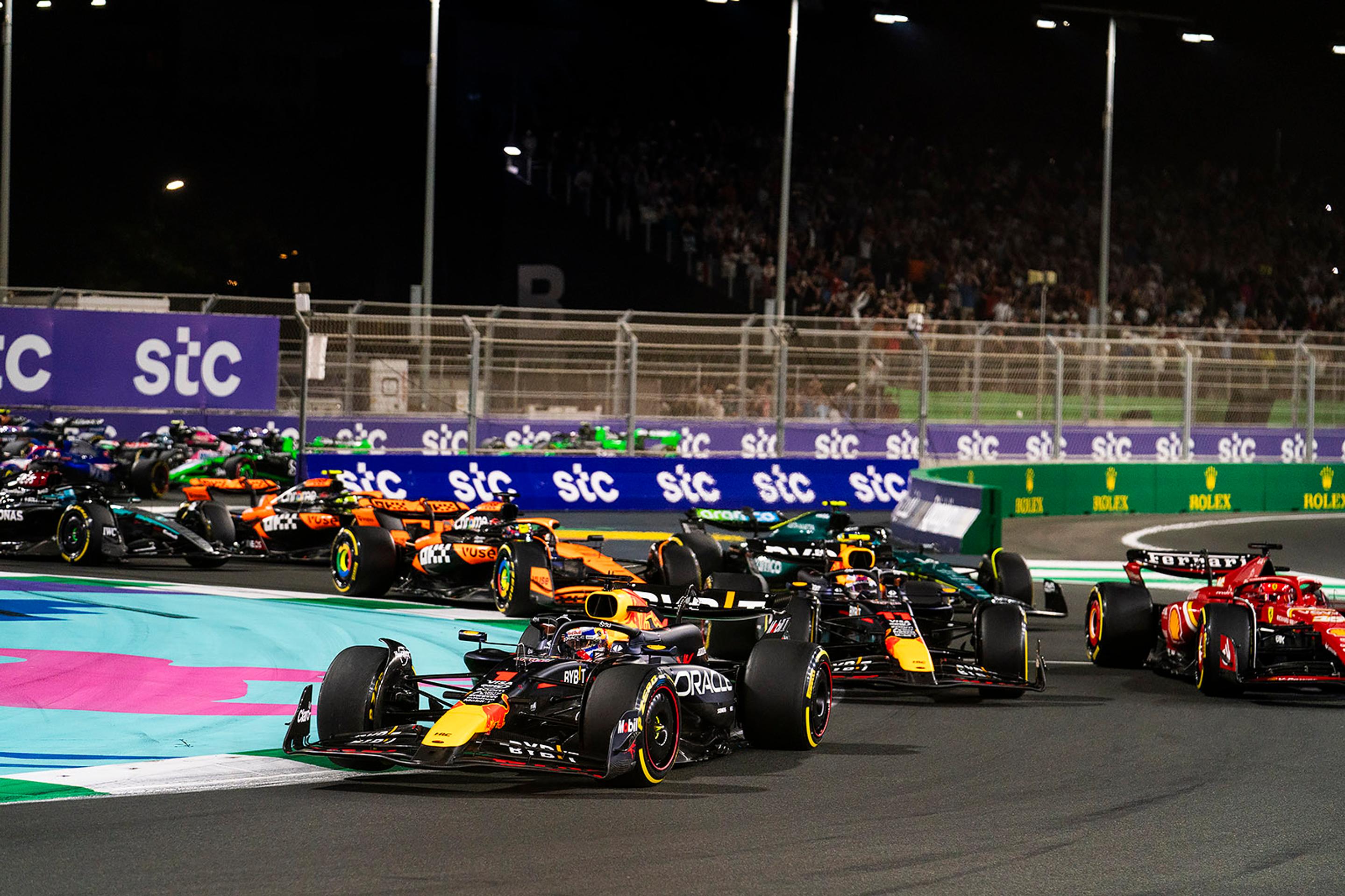 Štart Veľkej ceny Saudskej Arábie.