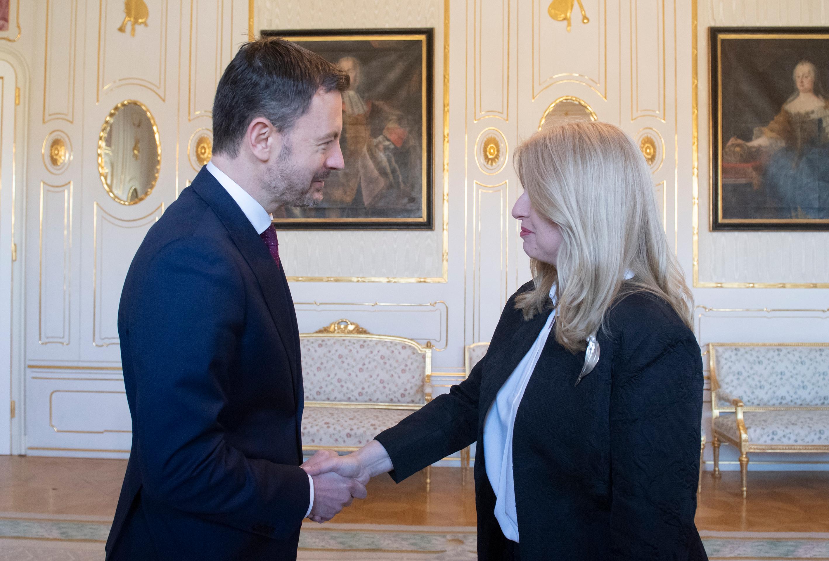 Heger a Lengvarský v prezidentskom paláci