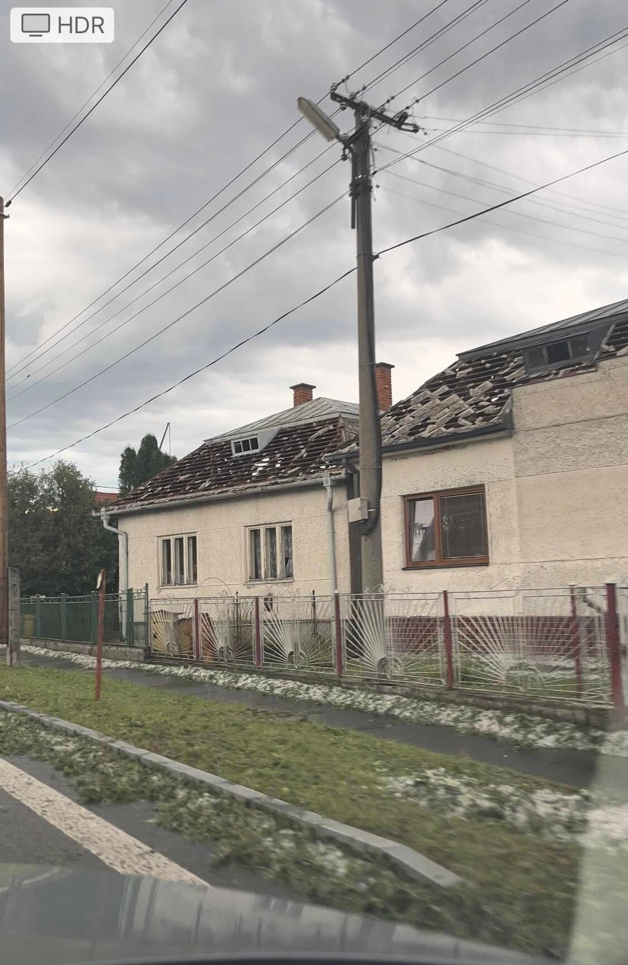 Závadka, následky búrky. 