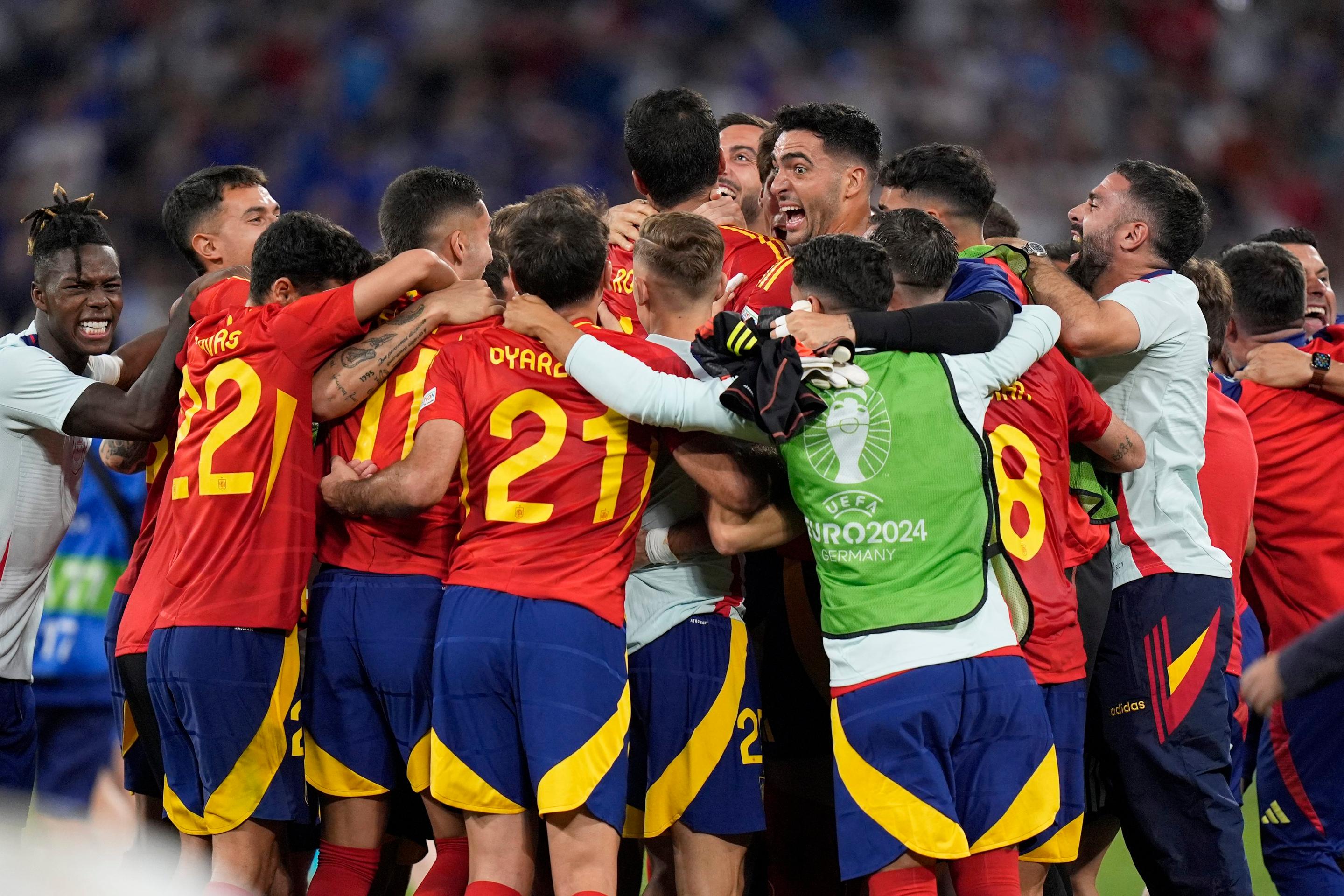 Radosť Španielska po postupe do finále