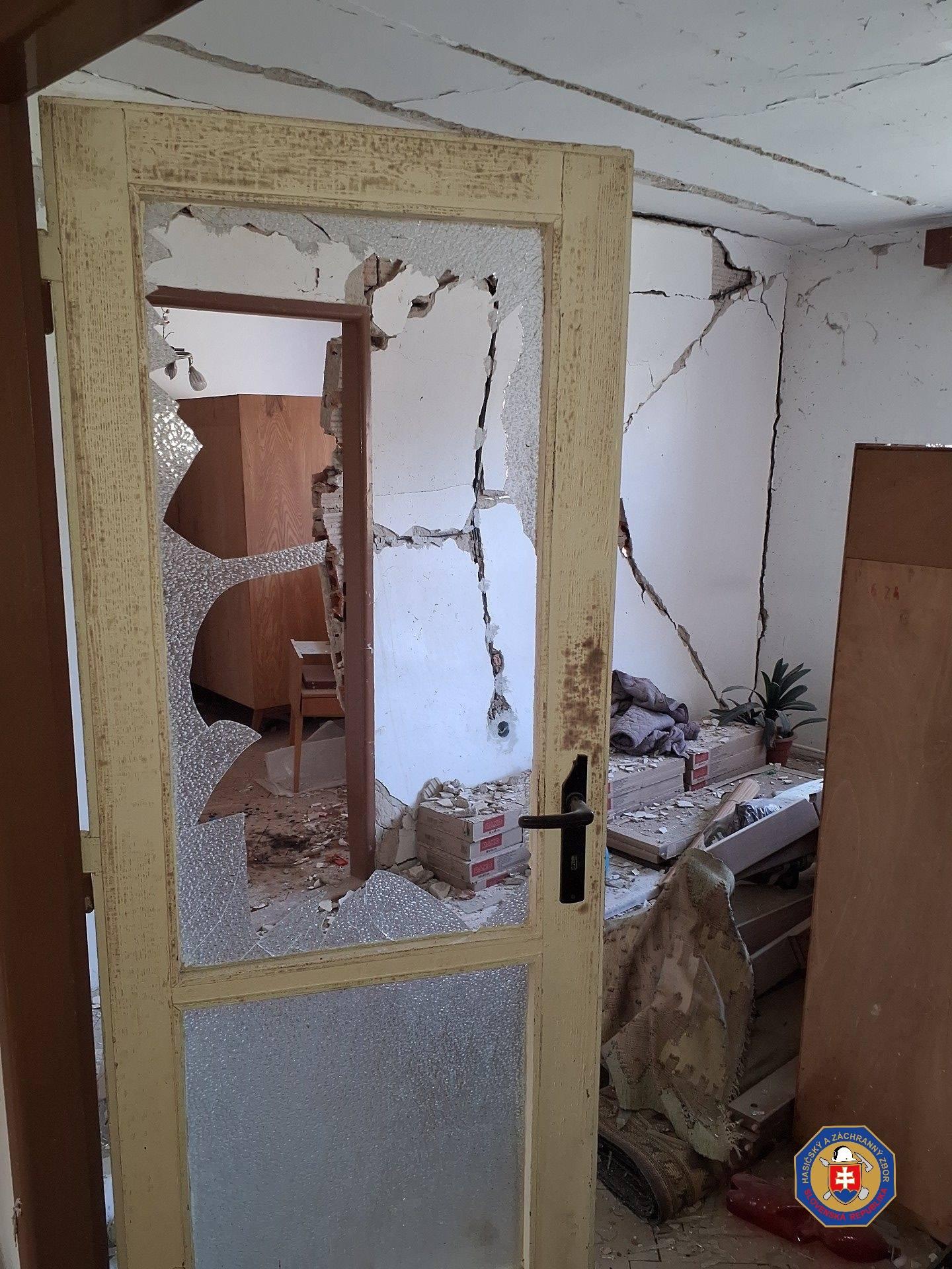 Výbuch plynu v byte na 1. poschodí