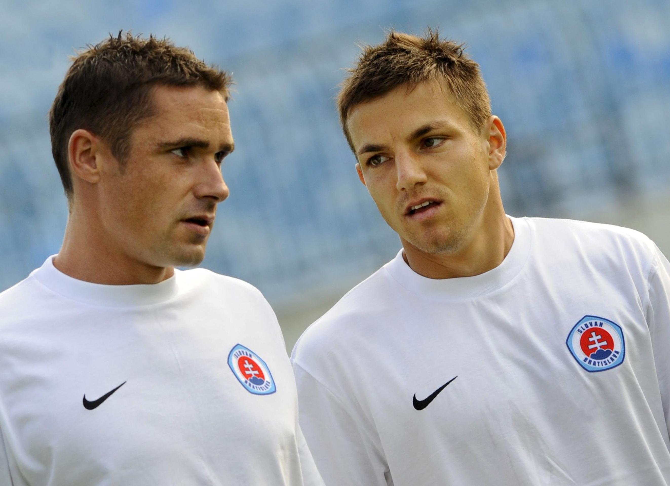 Milan Ivana (vpravo) počas pôsobenia v Slovane.