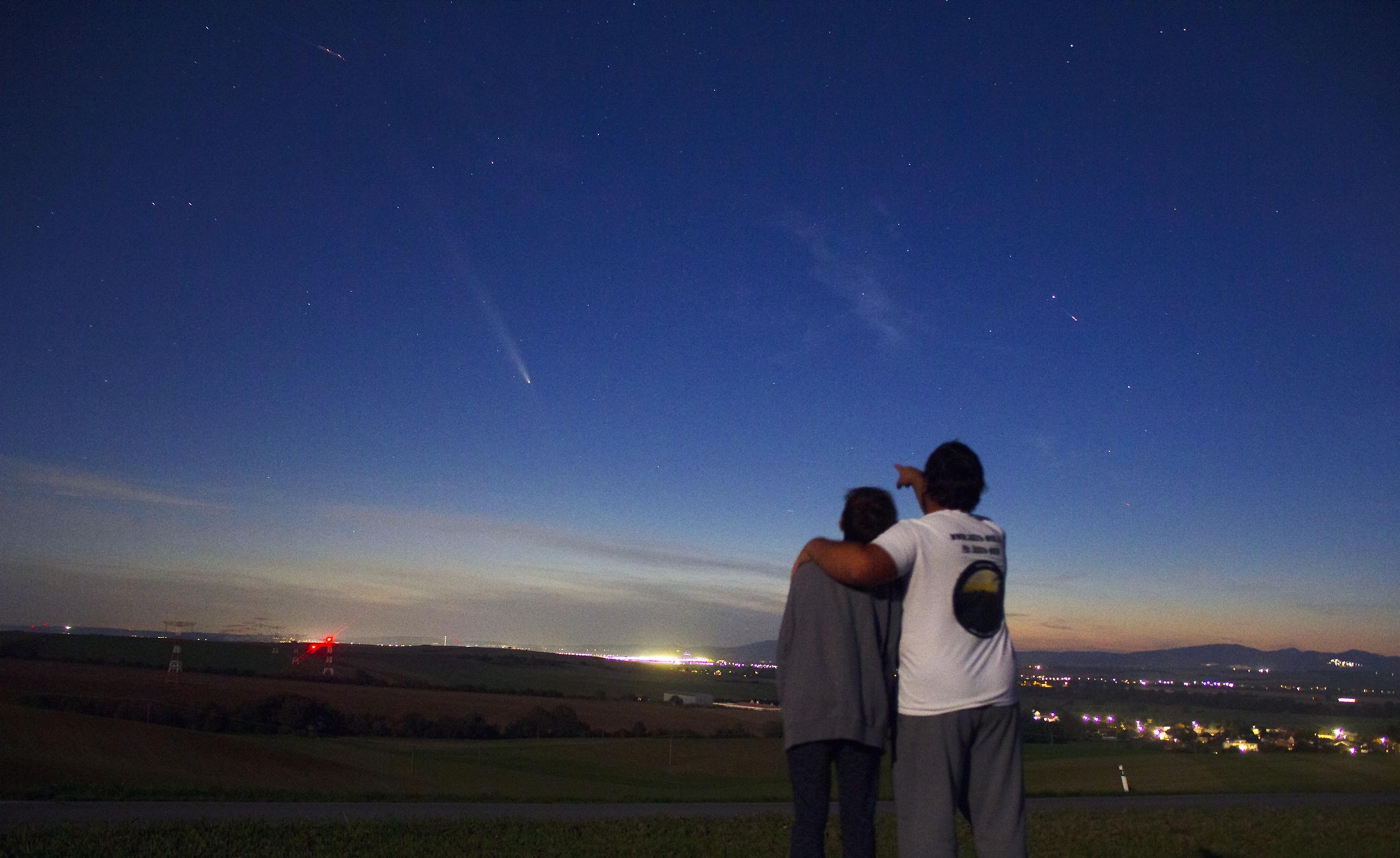 Kométa C/2023 A3 Tsuchinshan-ATLAS zachytená z Turčianskeho kopca.