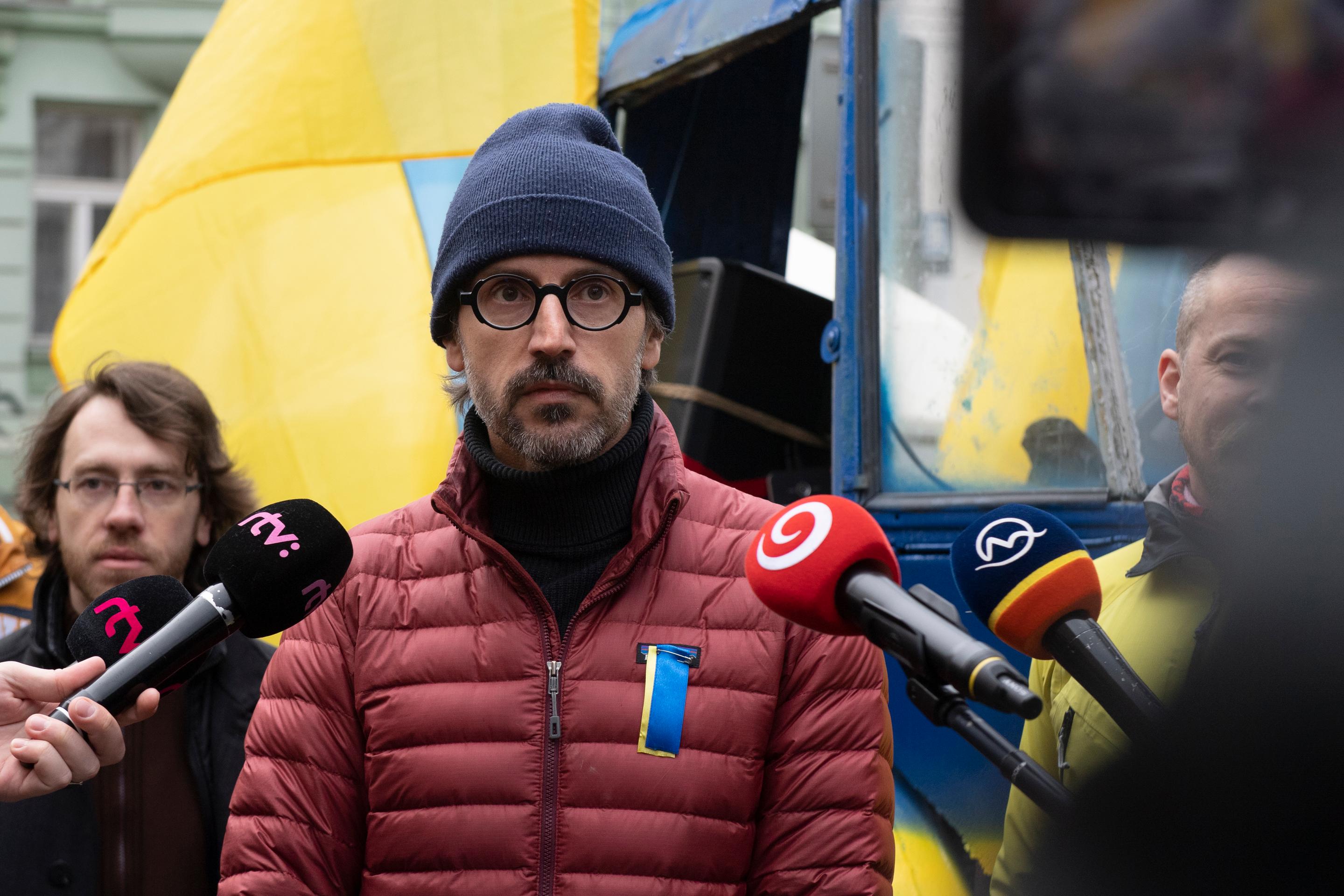 Organizátor z iniciatívy Mier Ukrajine Marián Kulich.