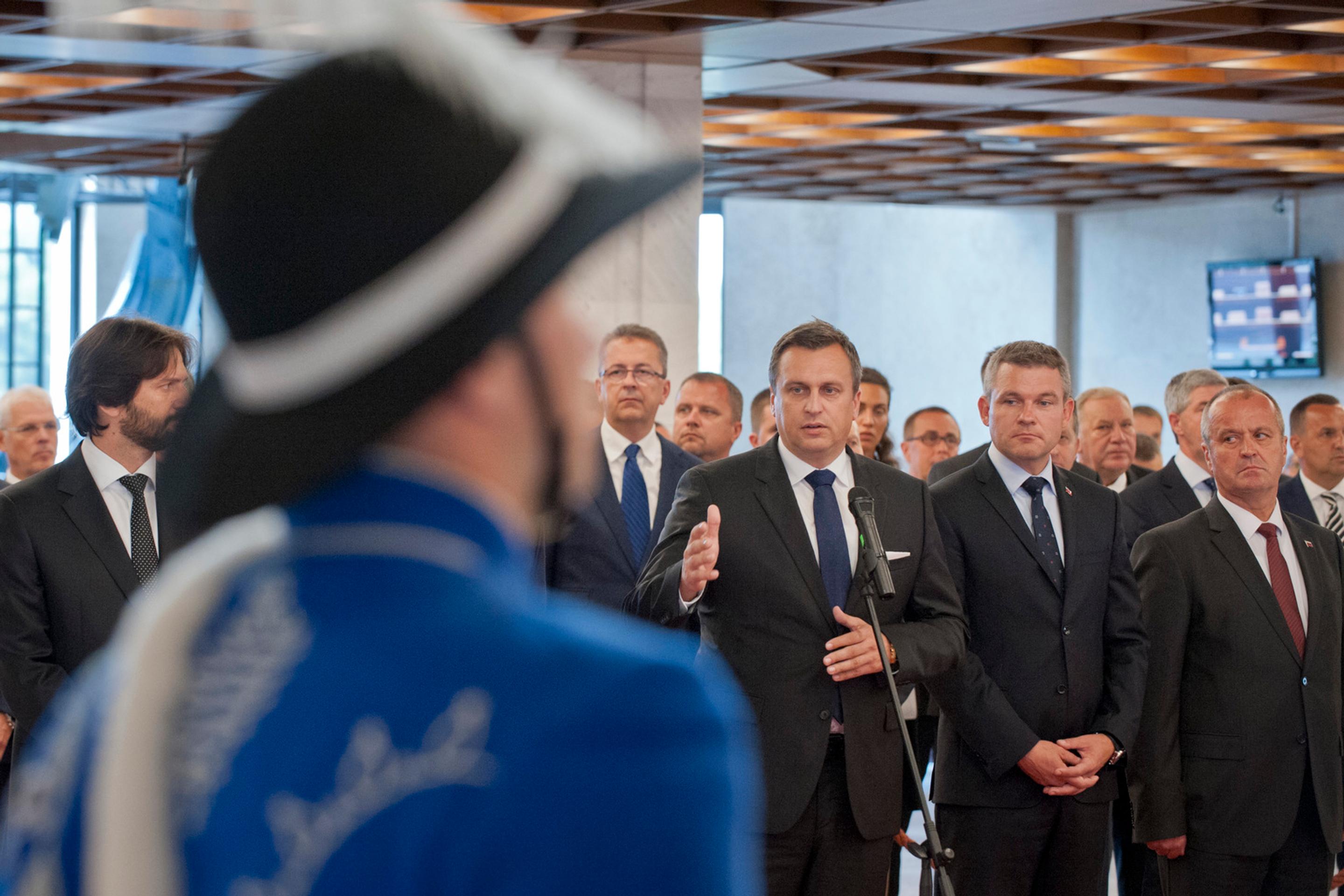 Slávnostný ceremoniál nástupu Čestnej stráže Ozbrojených síl SR v Národnej rade SR