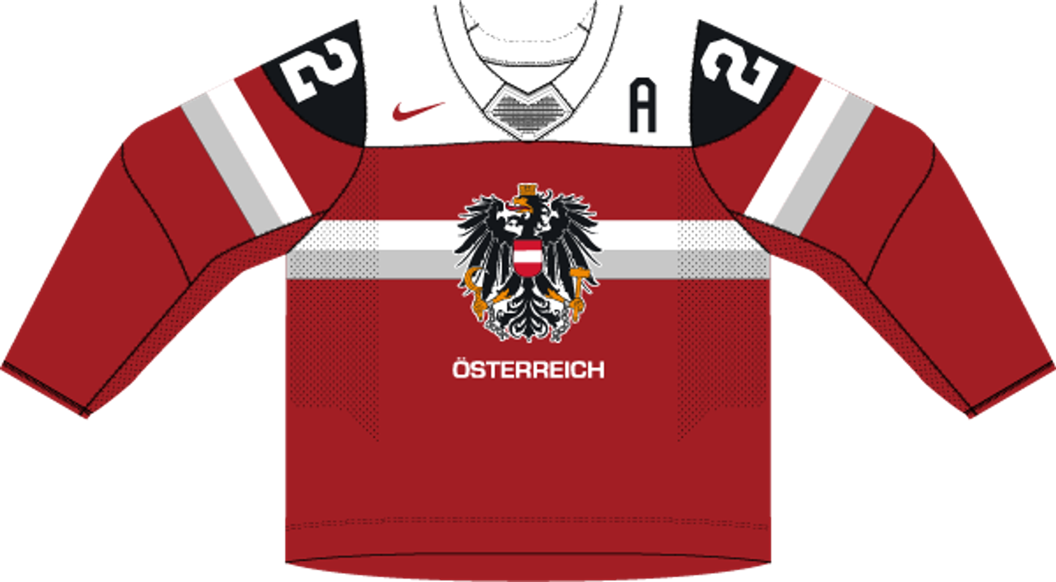 Hosťujúci dres Rakúska.