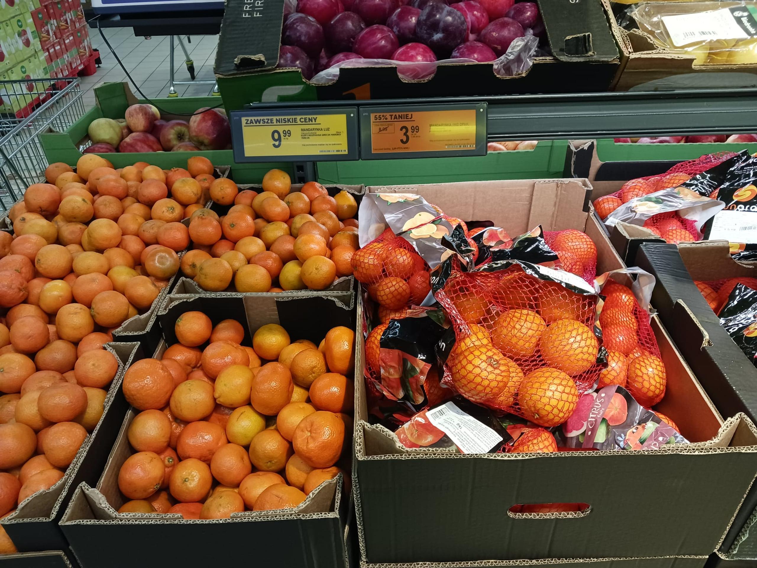 Ceny potravín v Biedronke v Krakove
