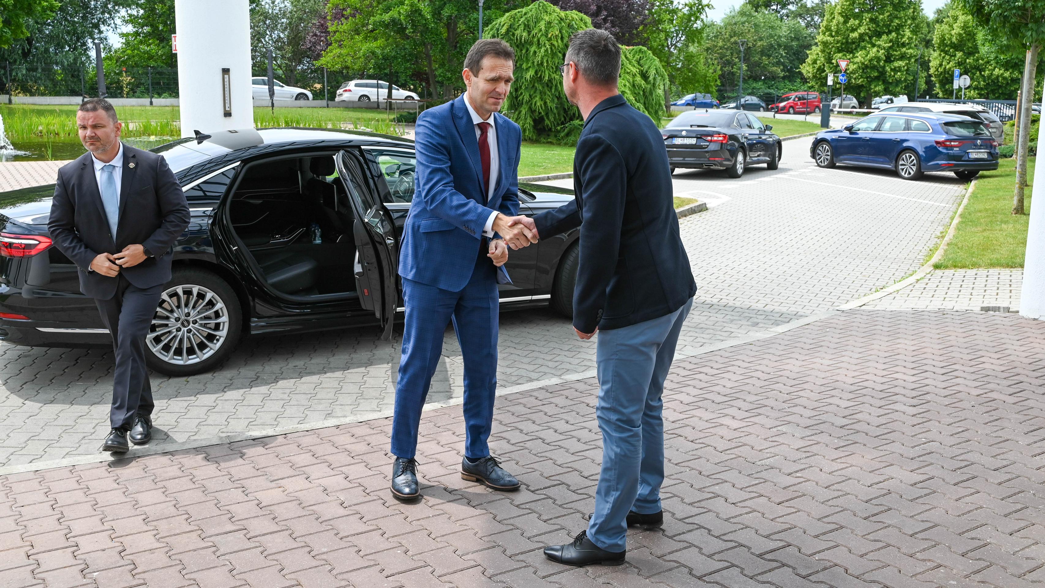 Ľudovít Ódor pred nakrúcaním.