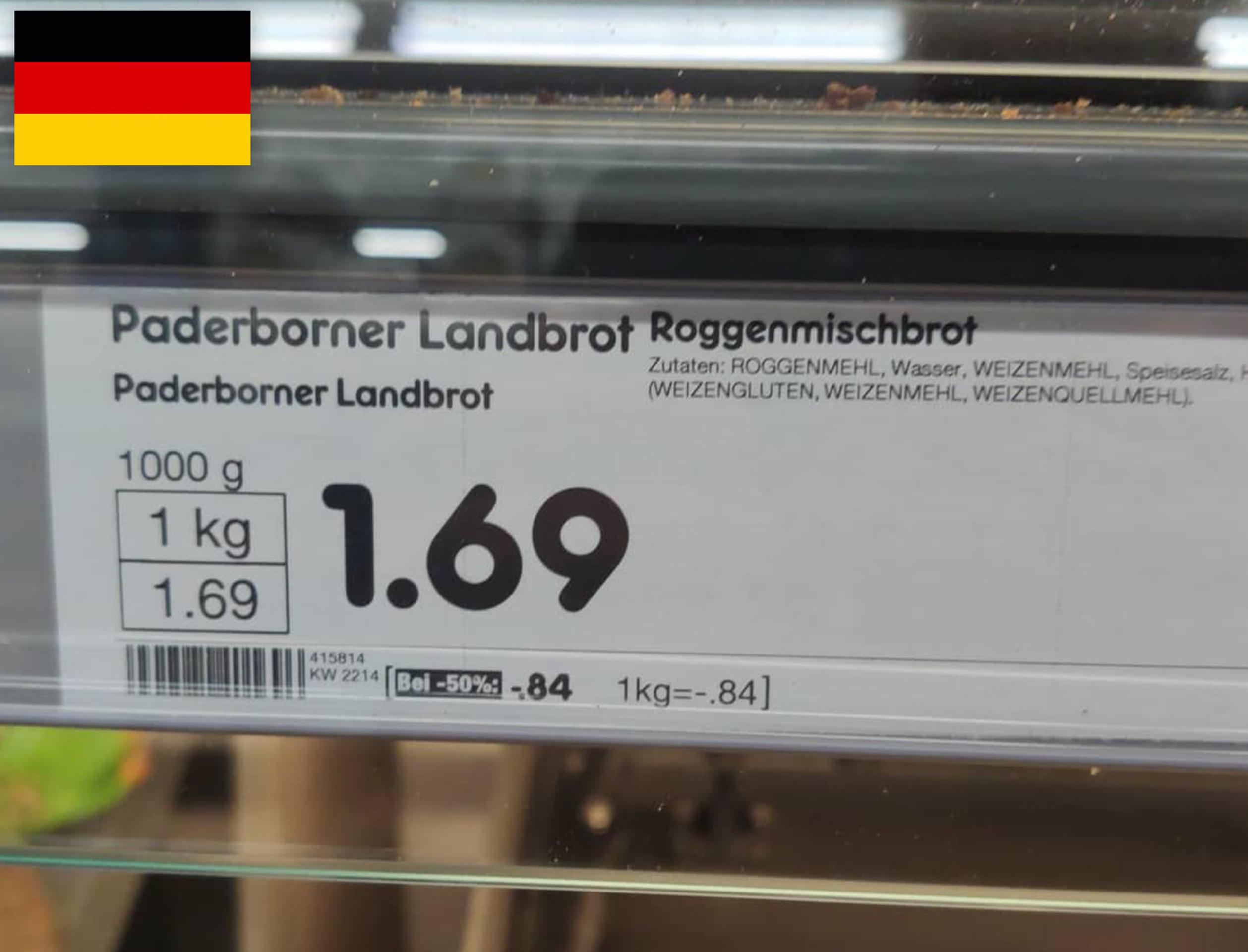 Cena chlebu v Nemecku