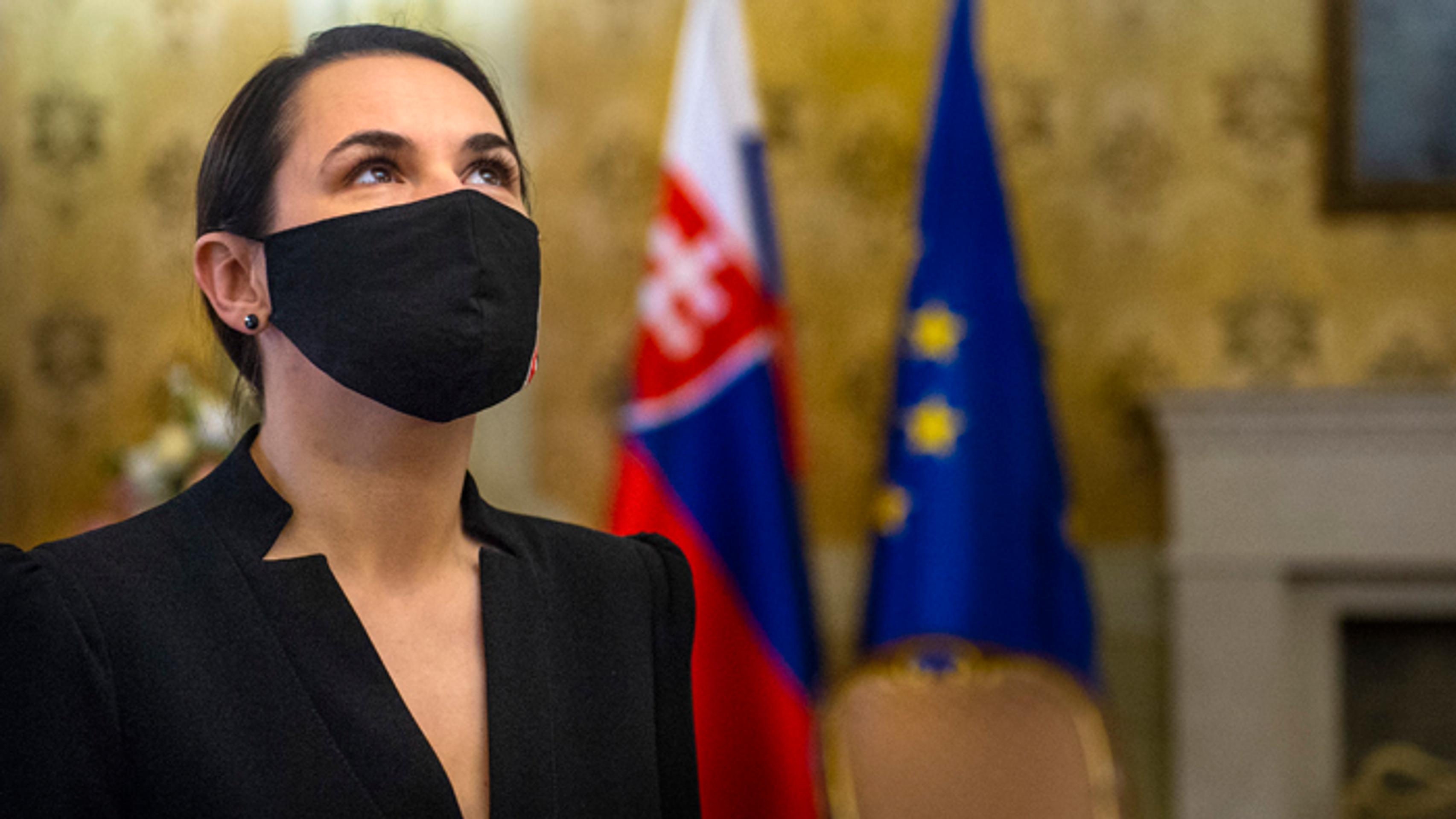 Bieloruská opozičná líderka Svitlana Cichanovská a predseda vlády Igor Matovič. 