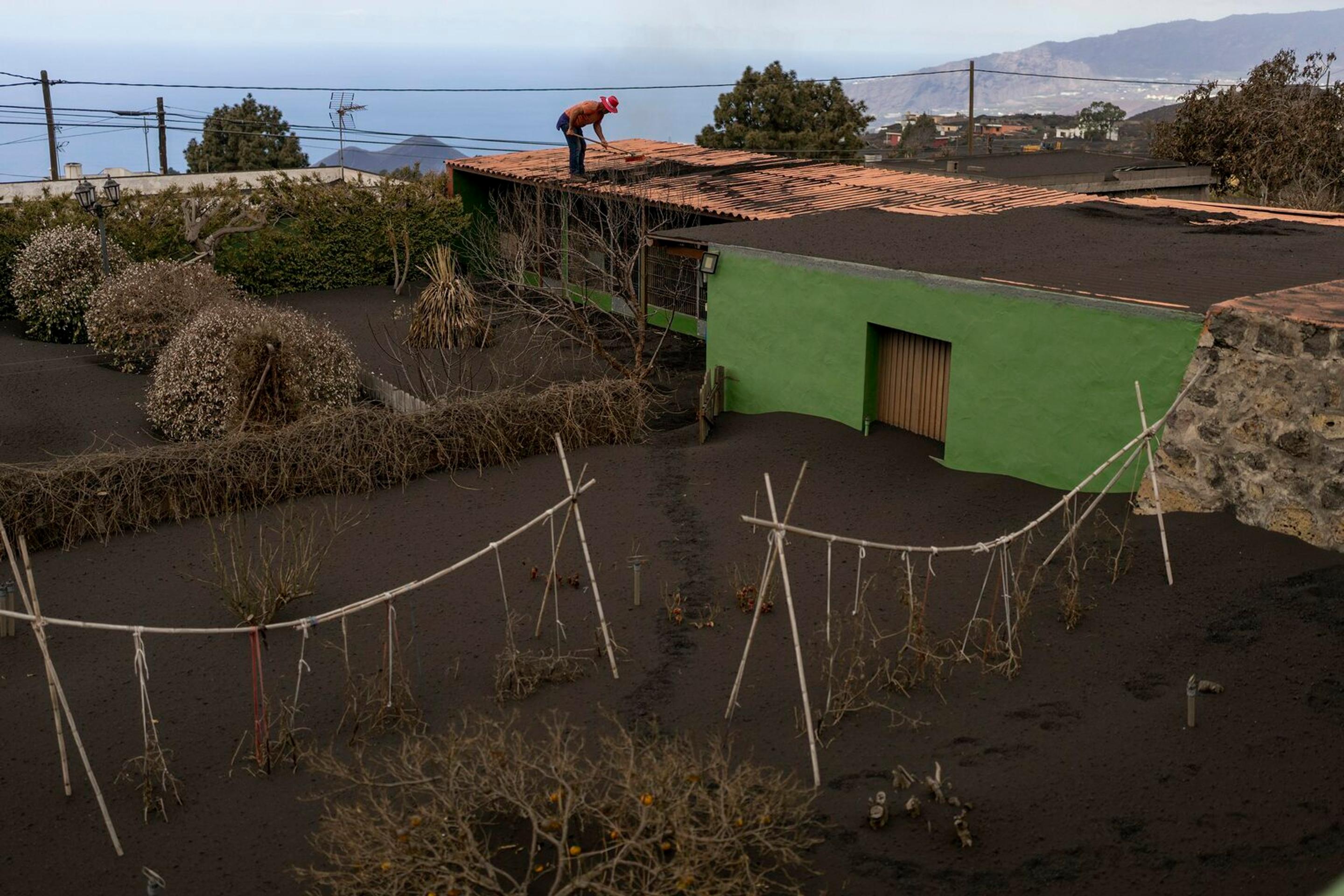 Sopečný popol na ostrove La Palma