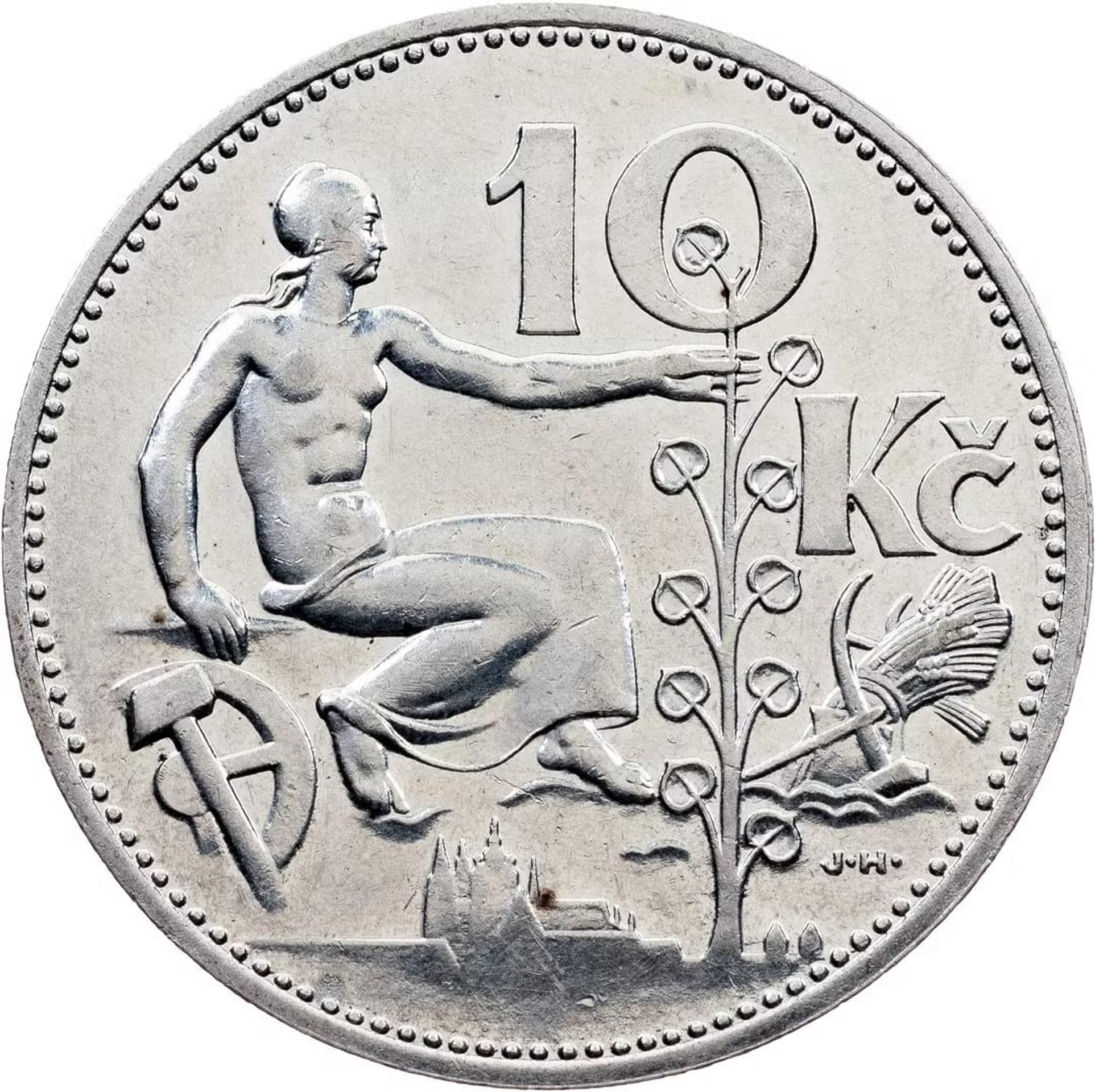 ČSR, 10 Kč 1933, vyvolávacia cena 72 000 Kč