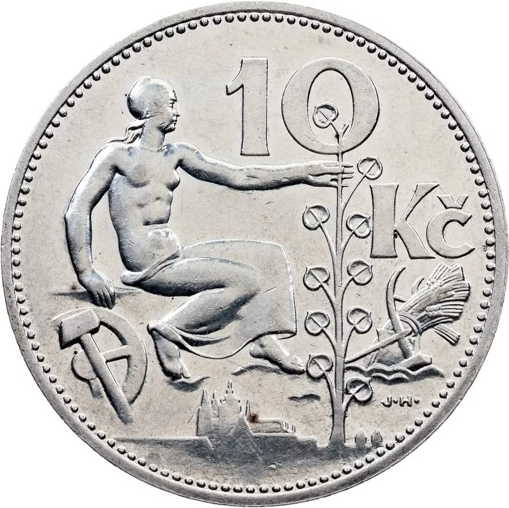 ČSR, 10 Kč 1933, vyvolávacia cena 72 000 Kč