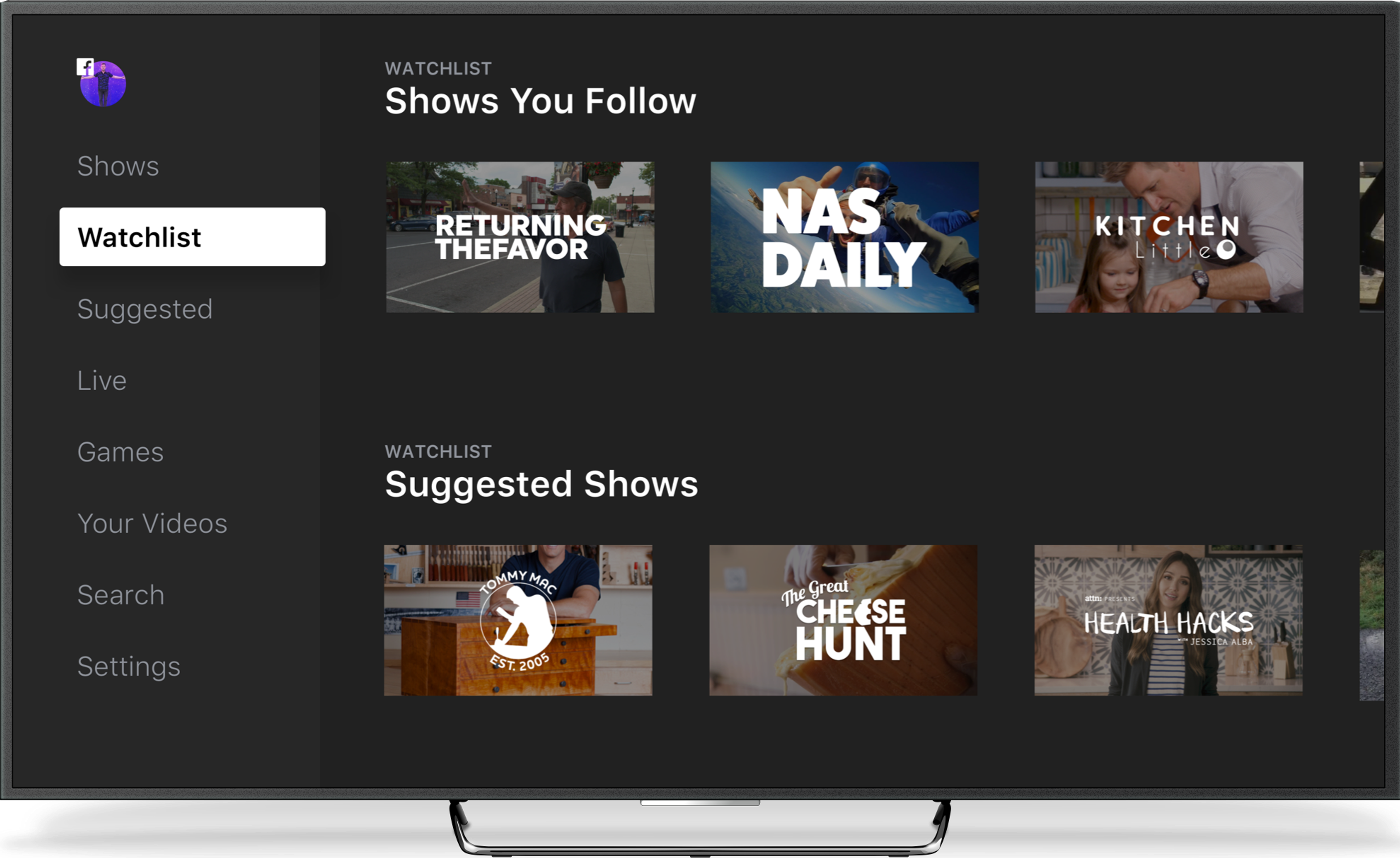 Watch v televíznej aplikácii.