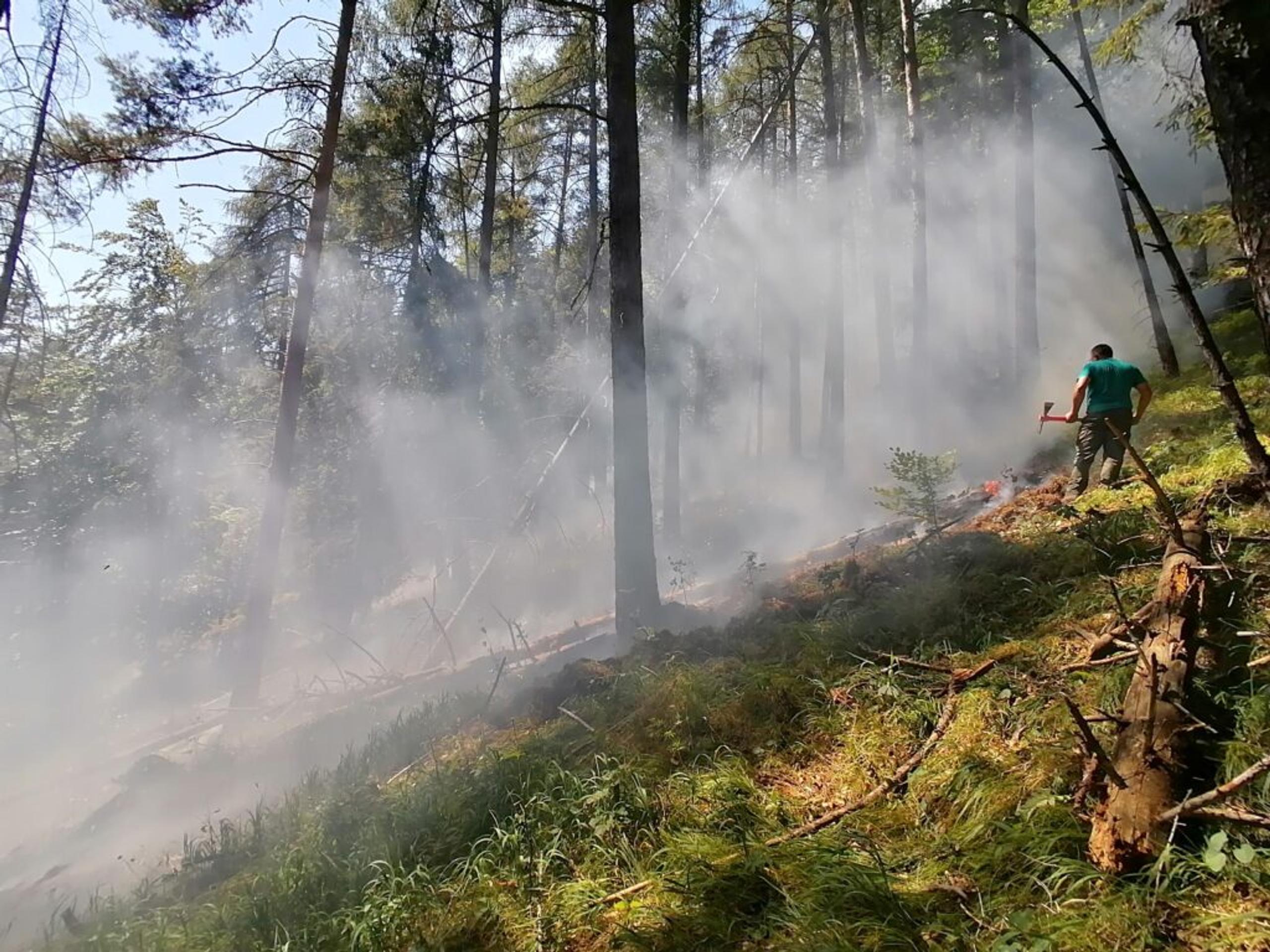 Požiar v Národnom parku Slovenský raj.