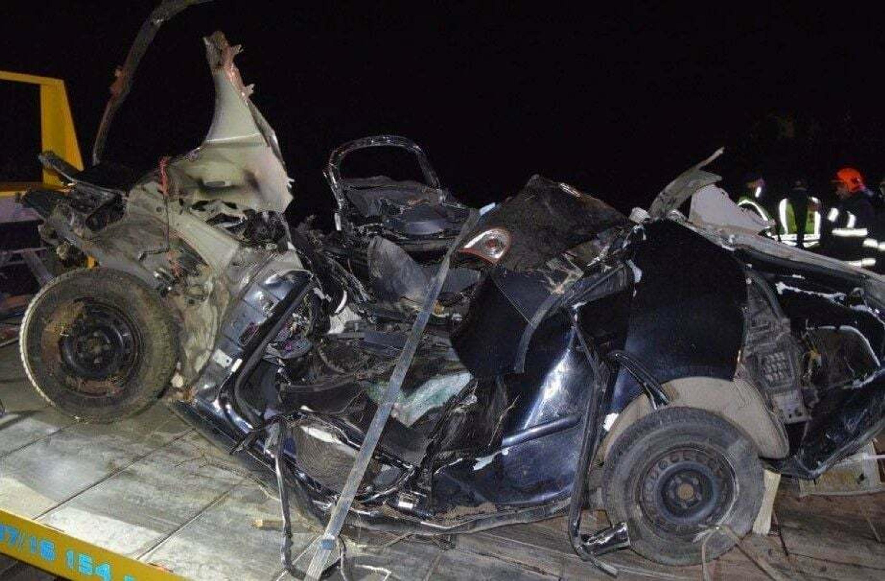 Nehoda pri obci Veľký Lapáš.