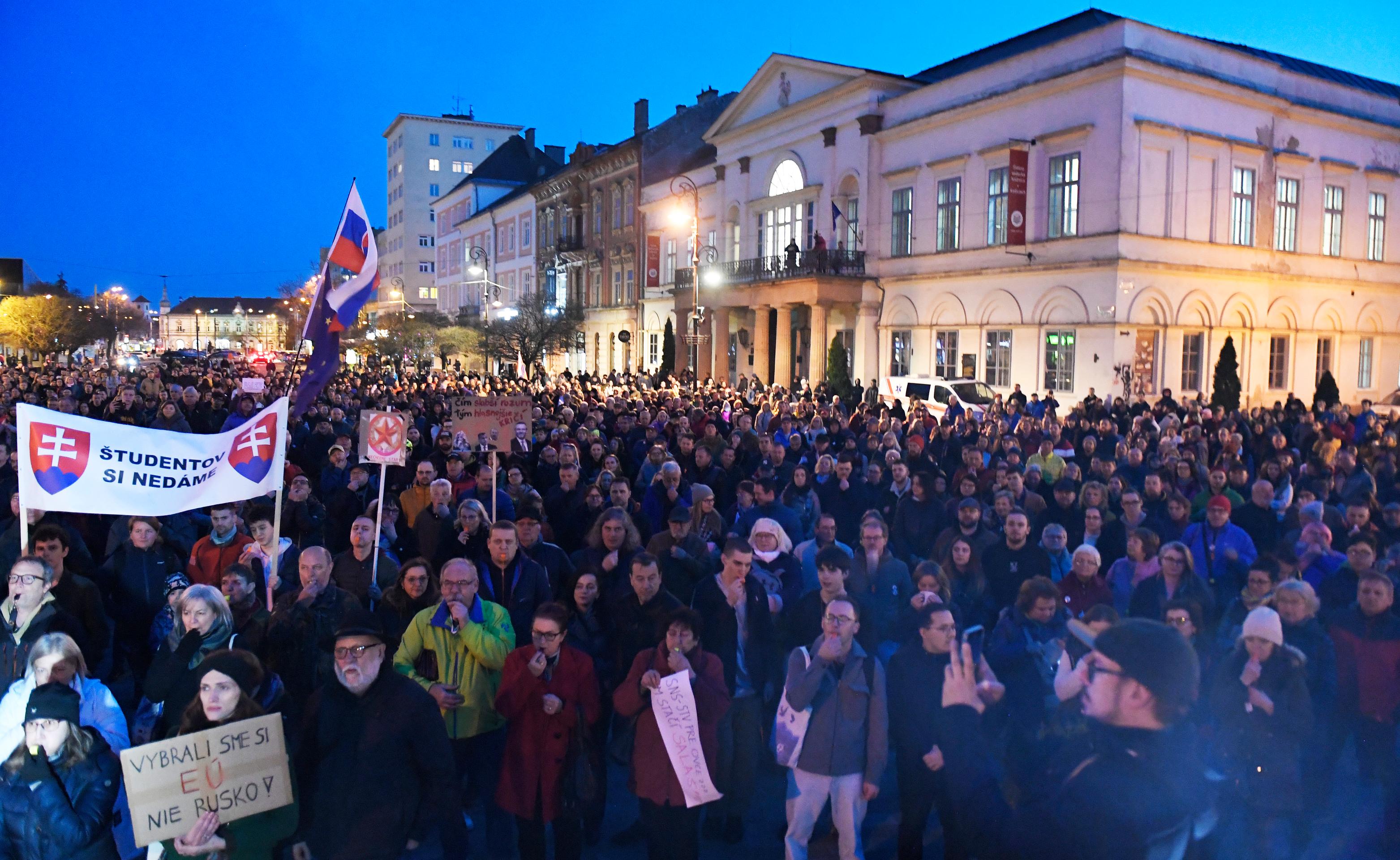 Protest v Košiciach.