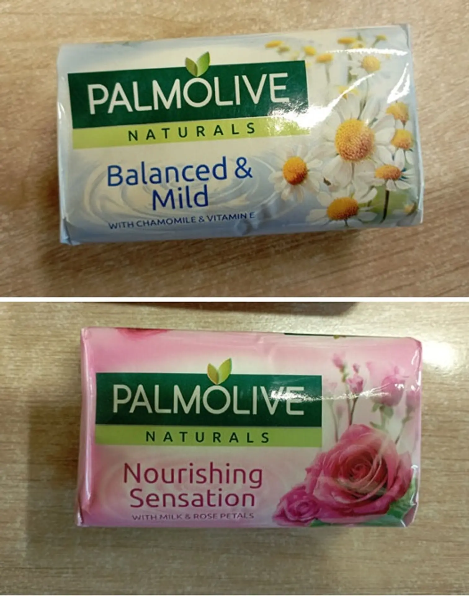 Mydlá Palmovlive naturals.