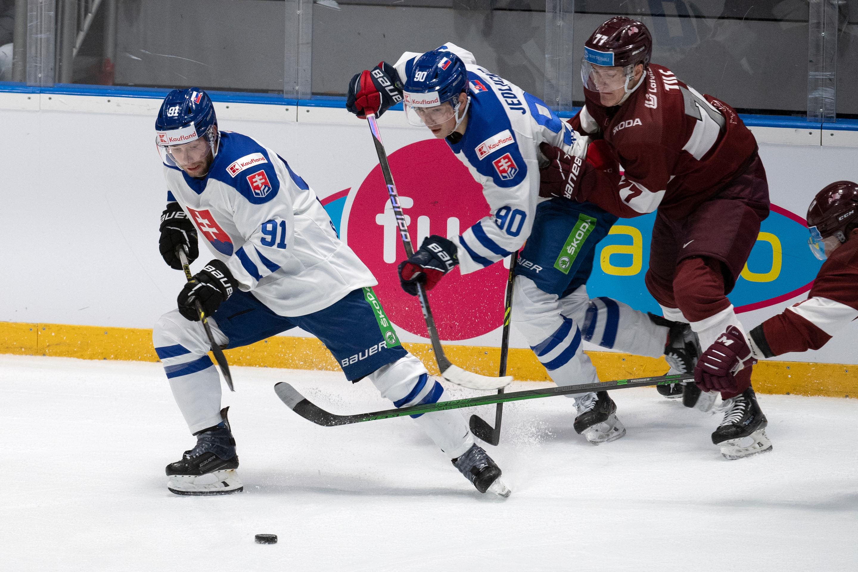 Zo zápasu Slovensko - Lotyšsko na Kaulfand Cupe.