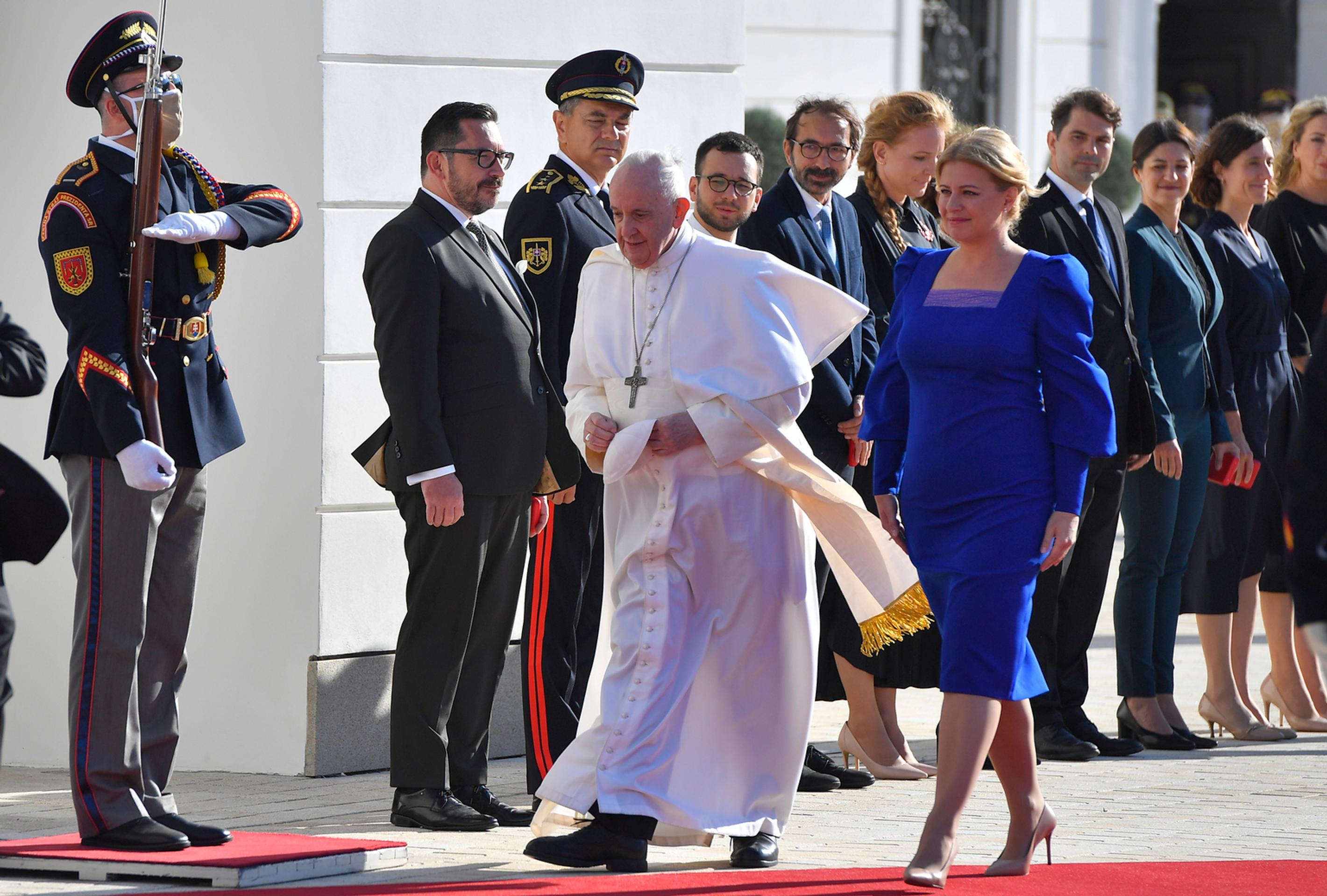 Pápež František v Prezidentskom paláci.