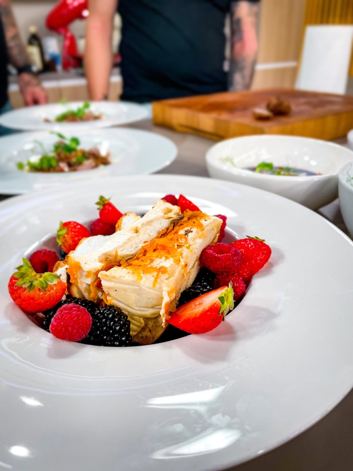 Koláč so sladkých zemiakov.