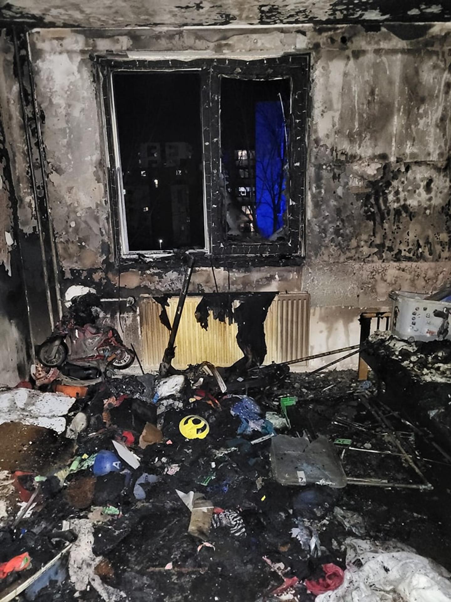 Požiar bytu v Hlohovci