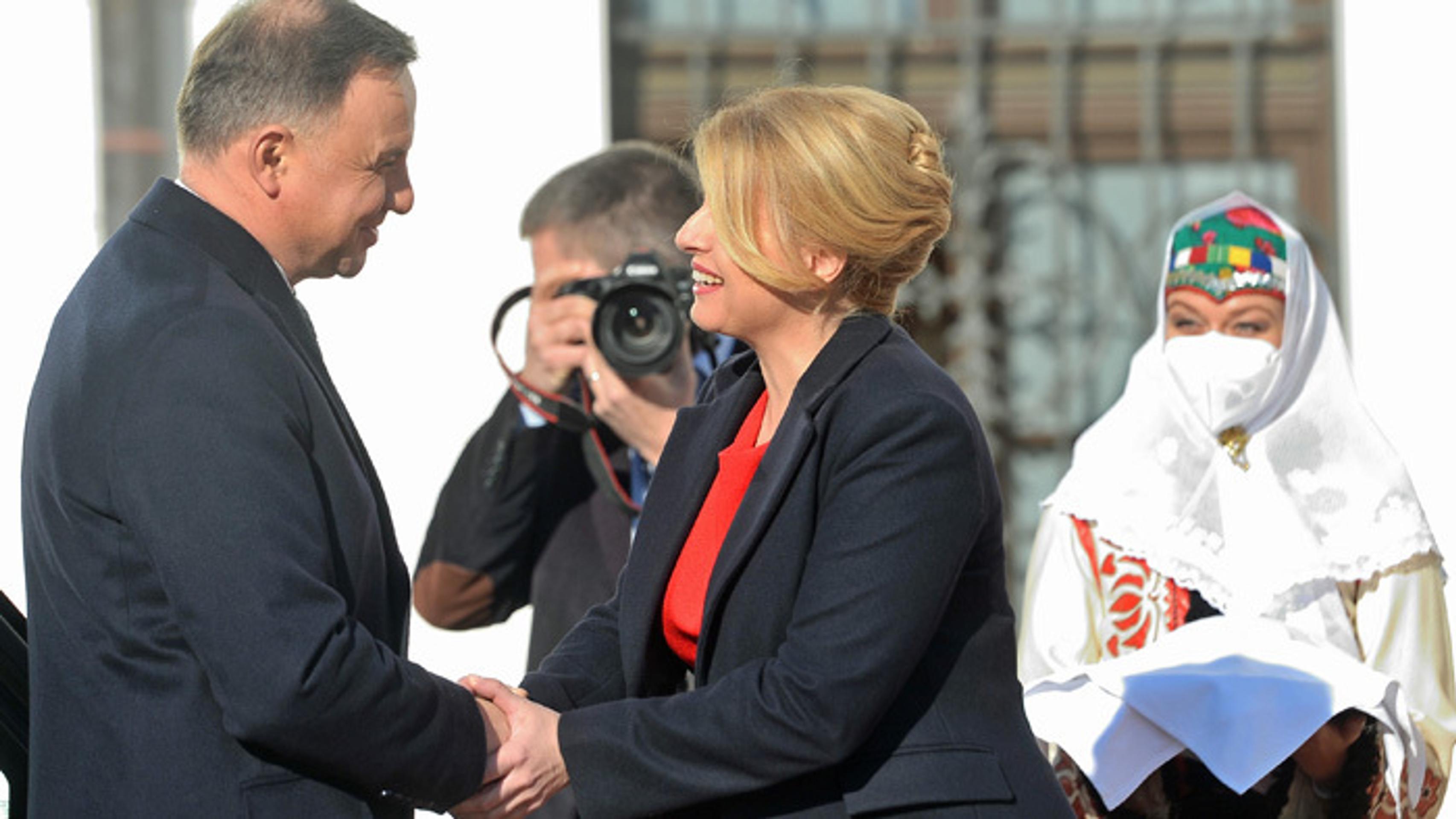 Prezidentka Zuzana Čaputová a jej poľský partner Andrzej Duda.