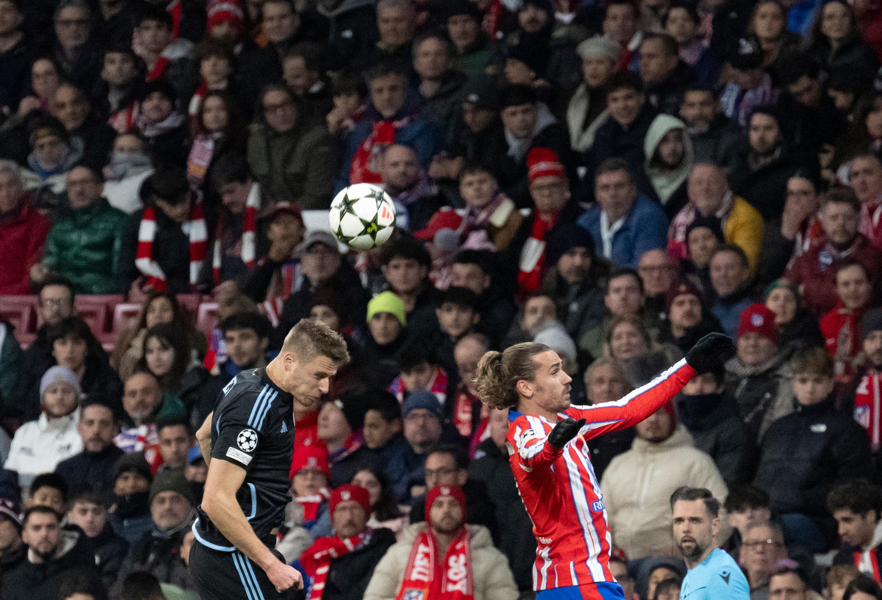 Momentka zo zápasu Atlético Madrid - Slovan Bratislava