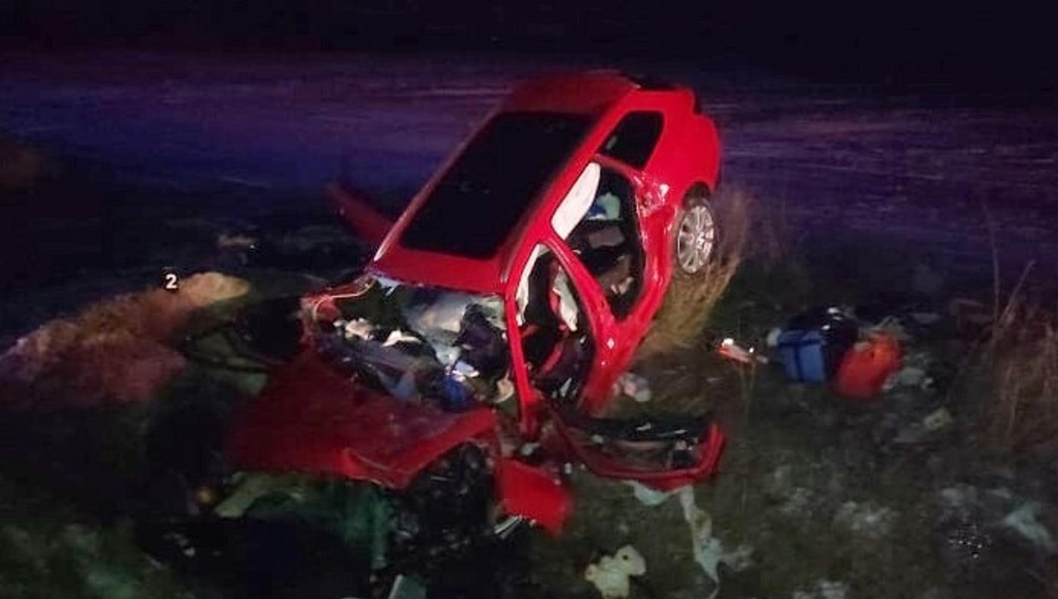 Havarované auto pri Sobranciach.