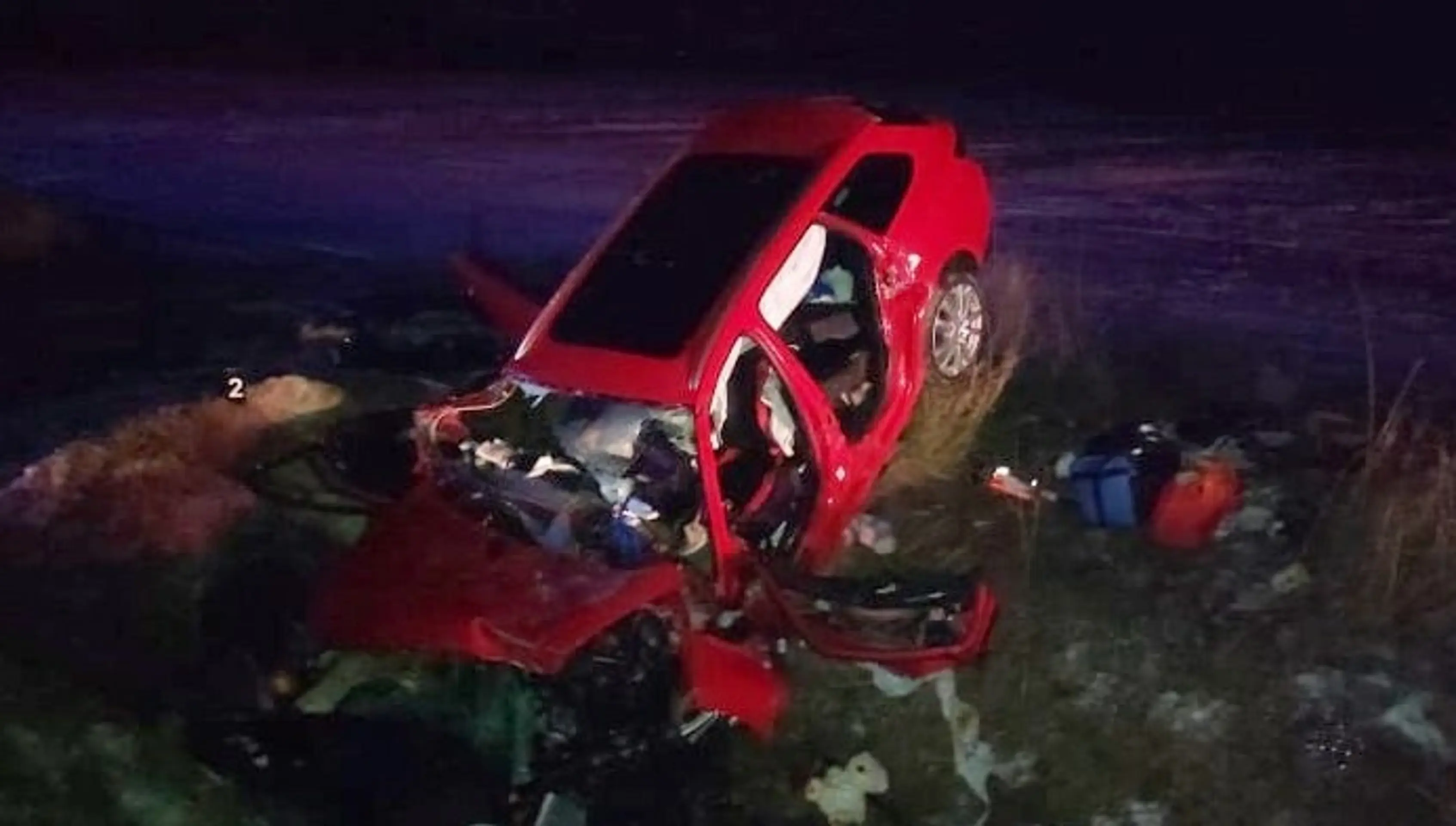 Havarované auto pri Sobranciach.