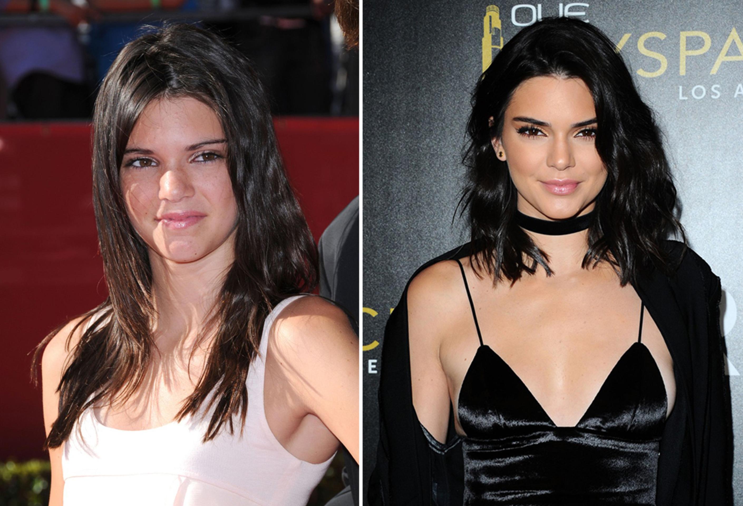 Kendall Jenner v roku 2009 a v roku 2016.