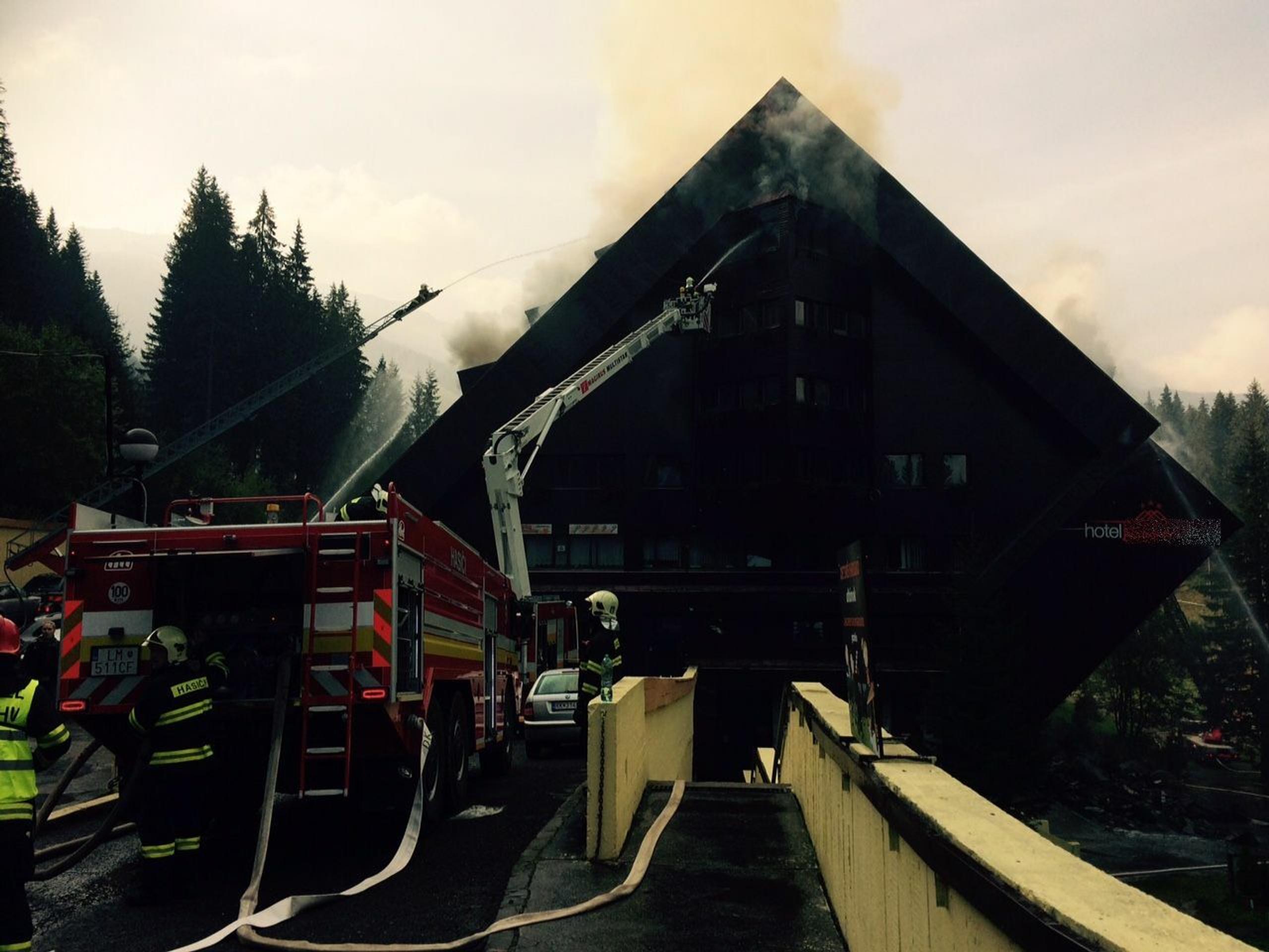 Požiar hotela v Jasnej