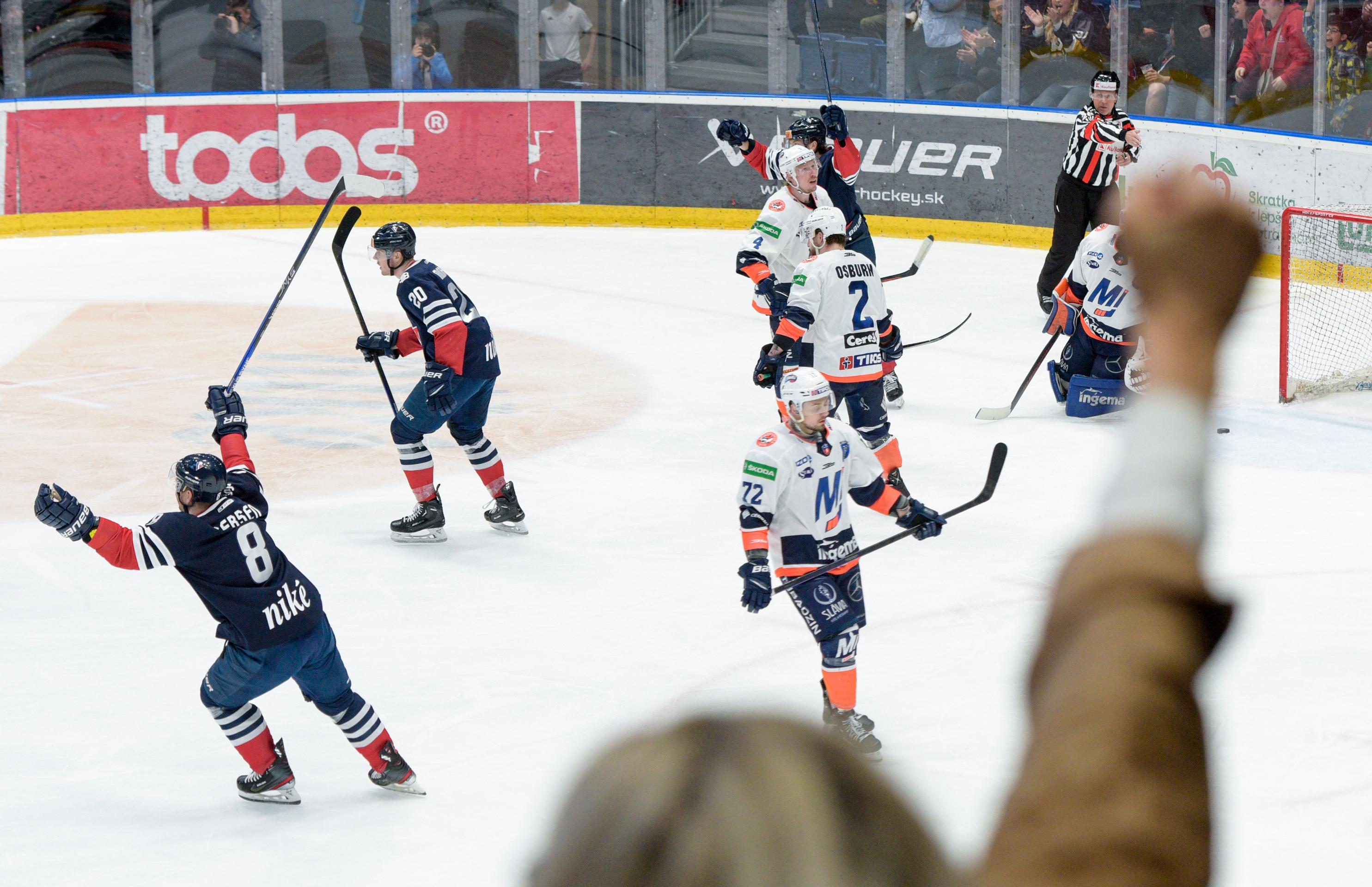 Gólová radosť hráčov Slovana