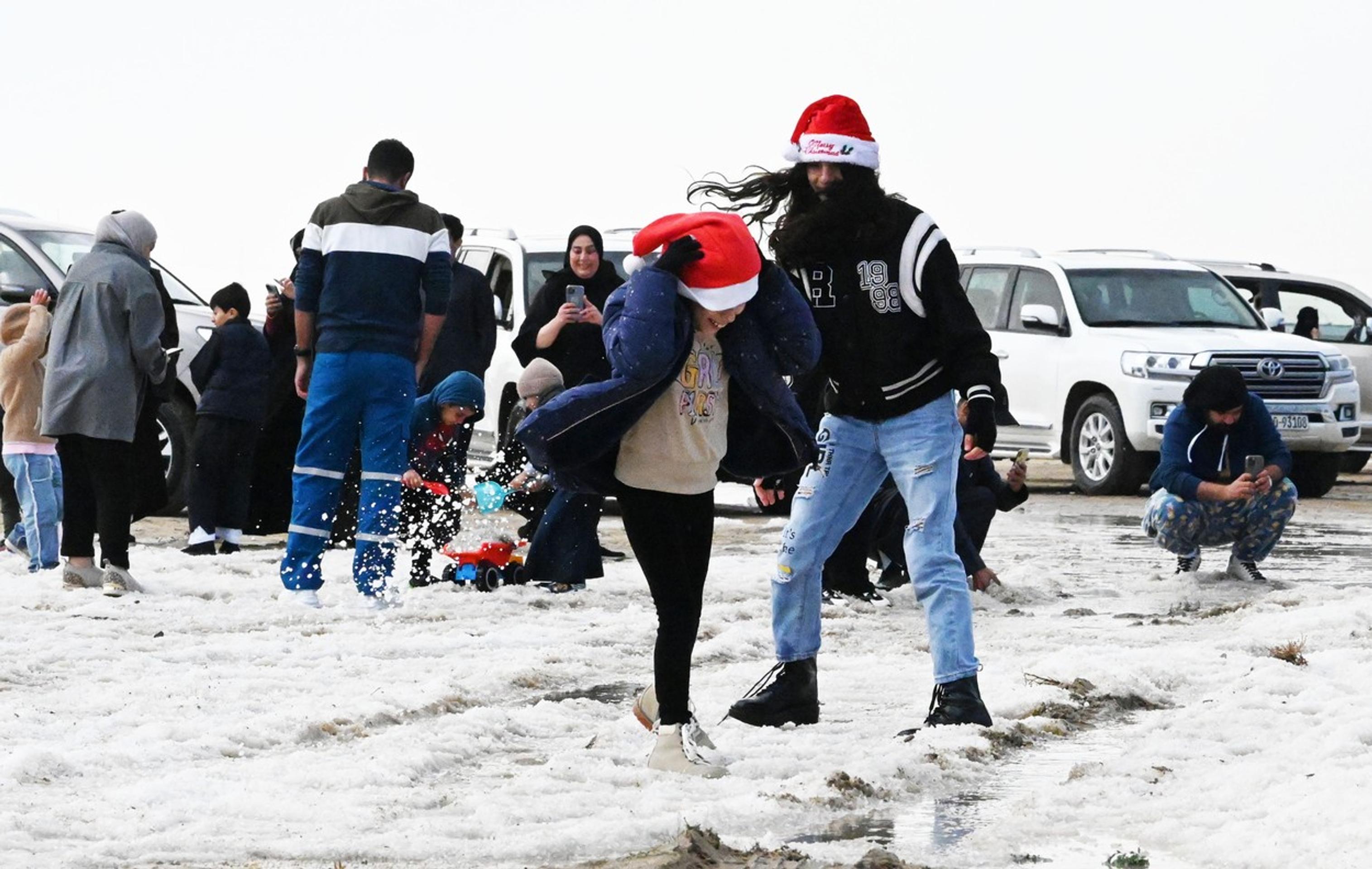 Krupobitie v Kuvajte.