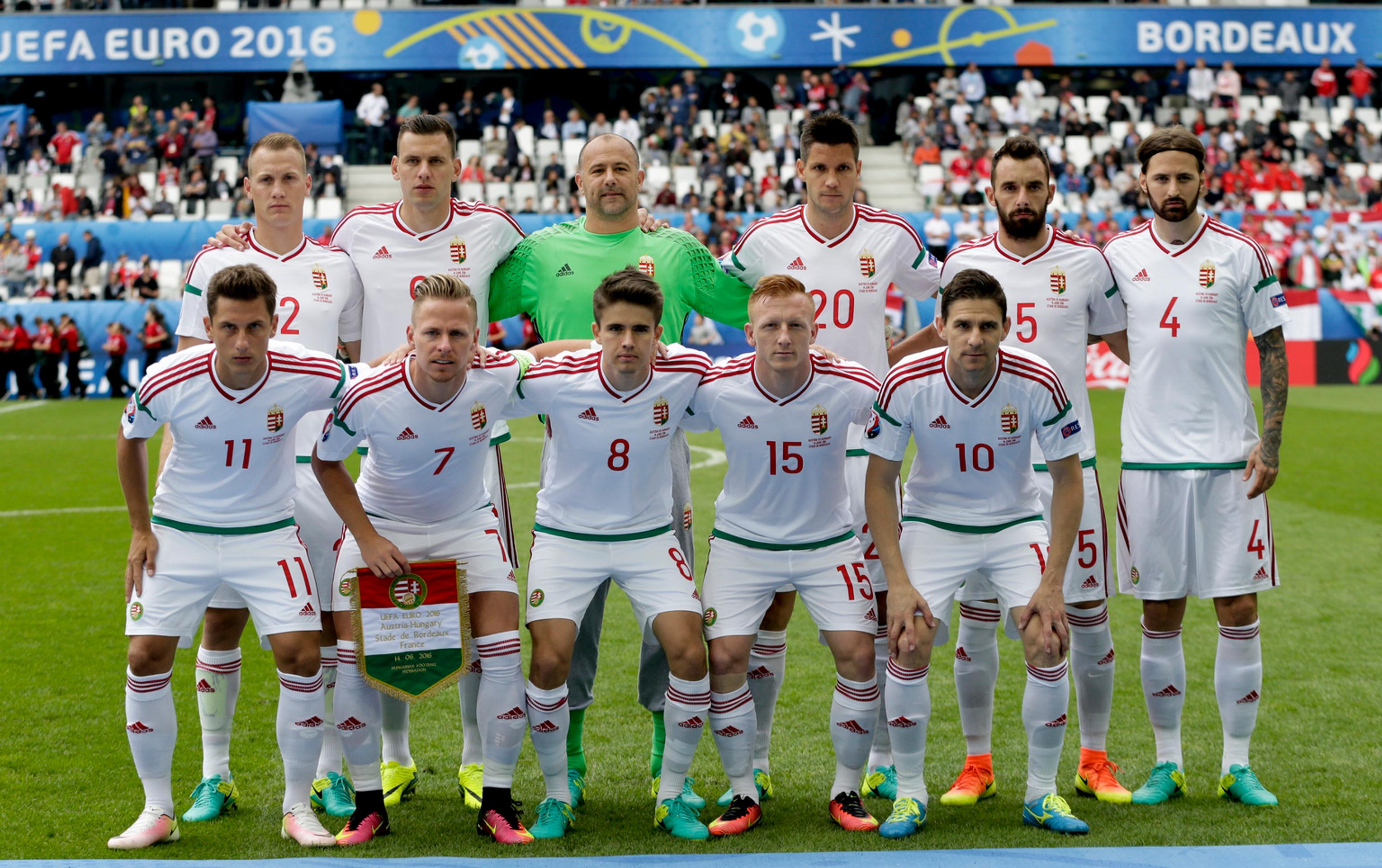 Maďarská základná jedenástka pred duelom s Rakúskom na ME vo Francúzsku.