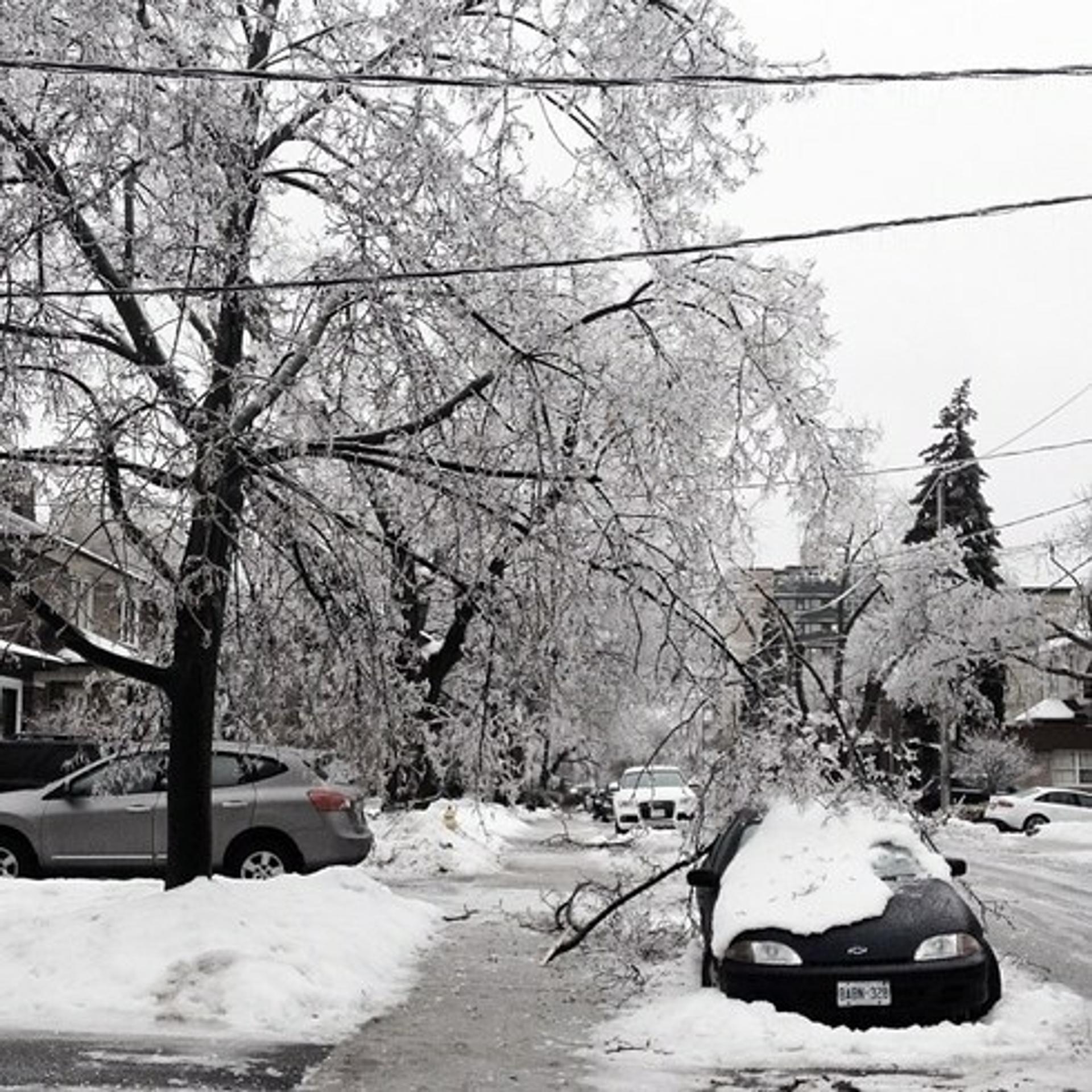 Ľadová búrka v Kanade