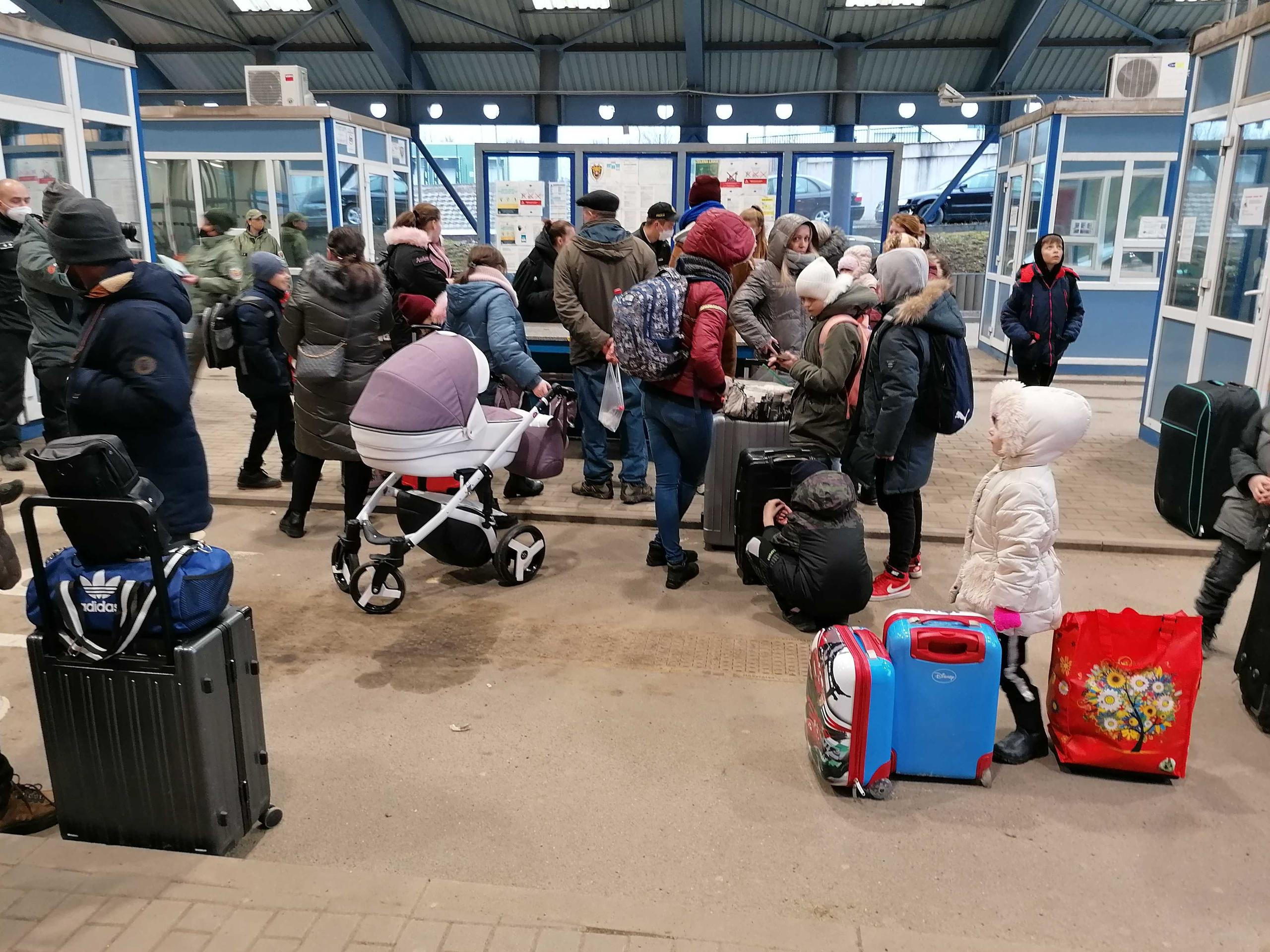 Situácia na hraničnom priechode v Ubli.