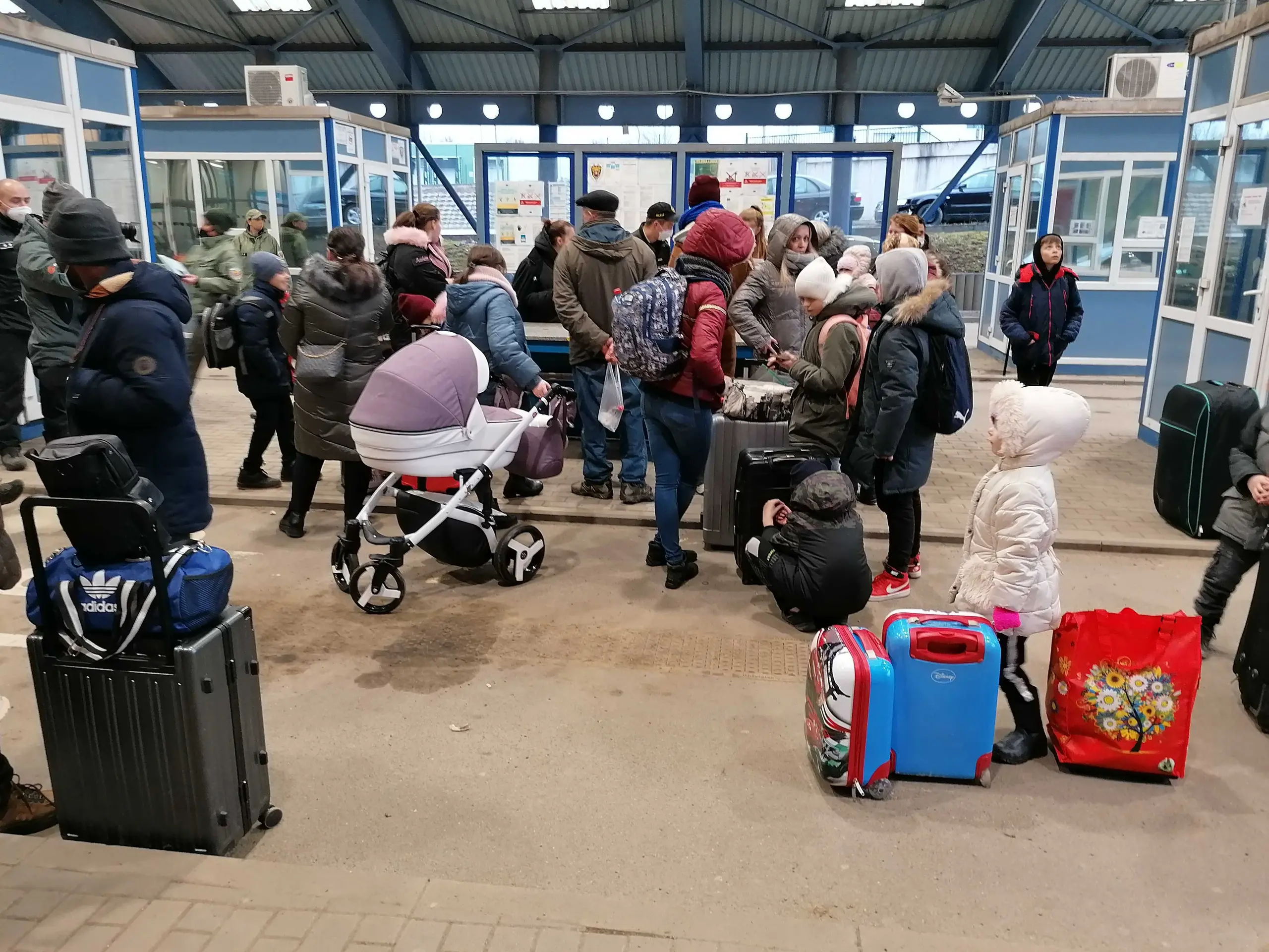 Situácia na hraničnom priechode v Ubli.