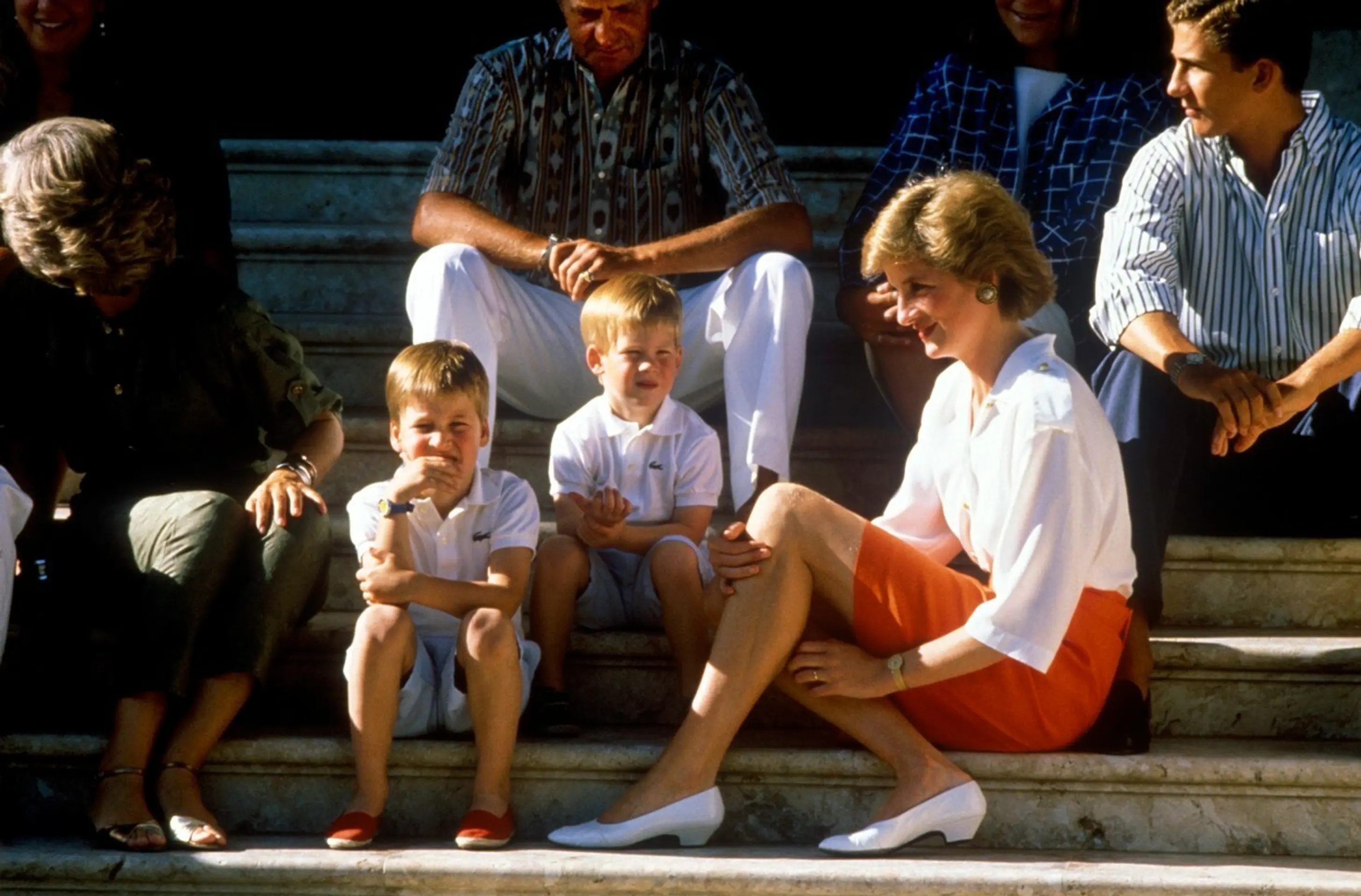 Diana s deťmi Williamom a Harrym