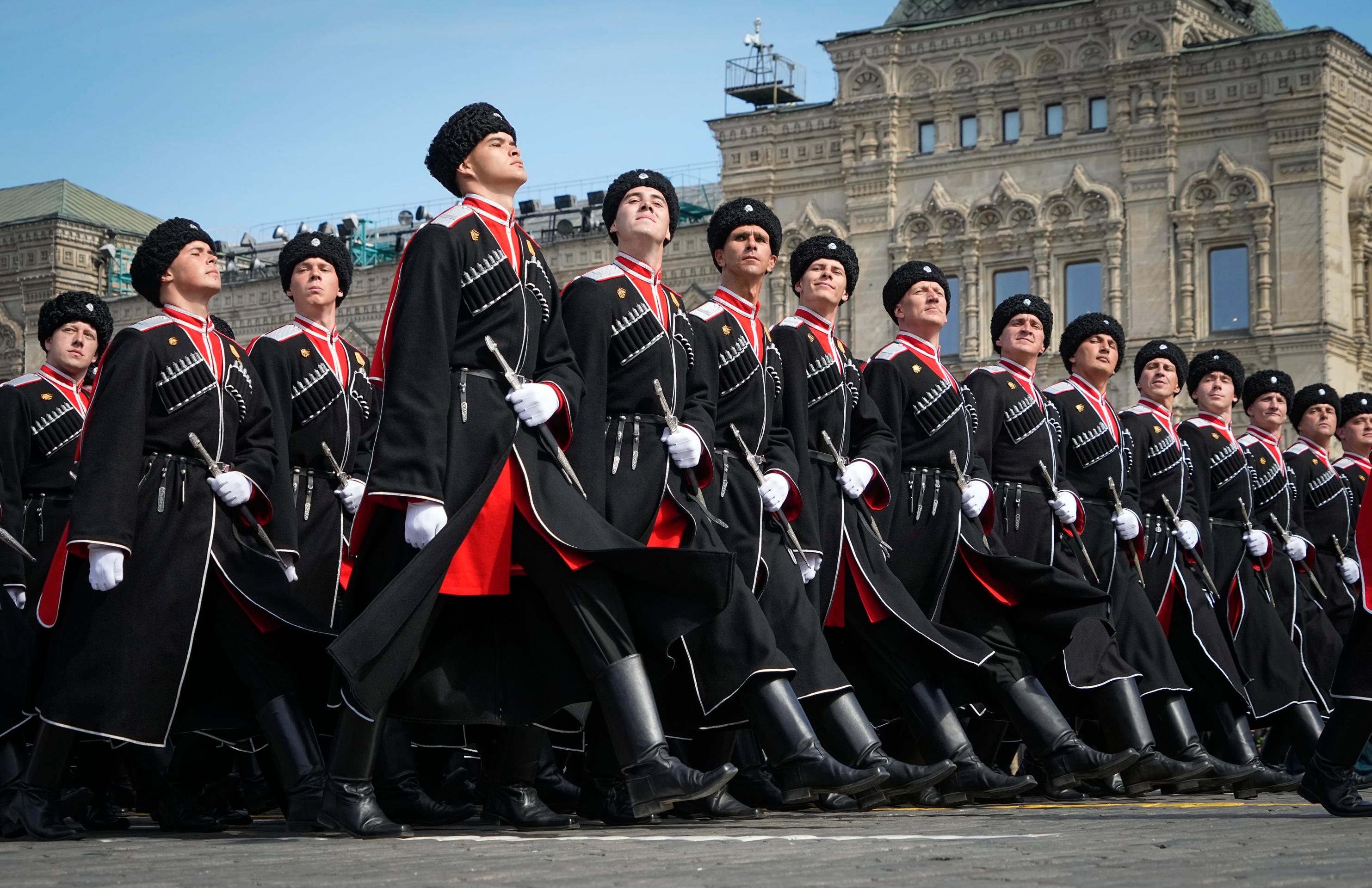 Nácvik vojenskej prehliadky ku Dňu víťazstva nad fašizmom, ktorá sa uskutoční 9. mája v Moskve.