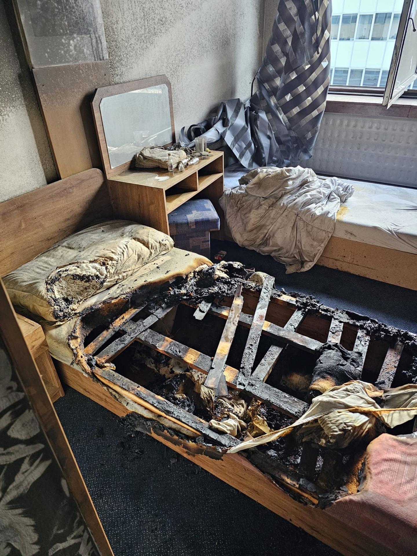 Požiar v hoteli v Žiline