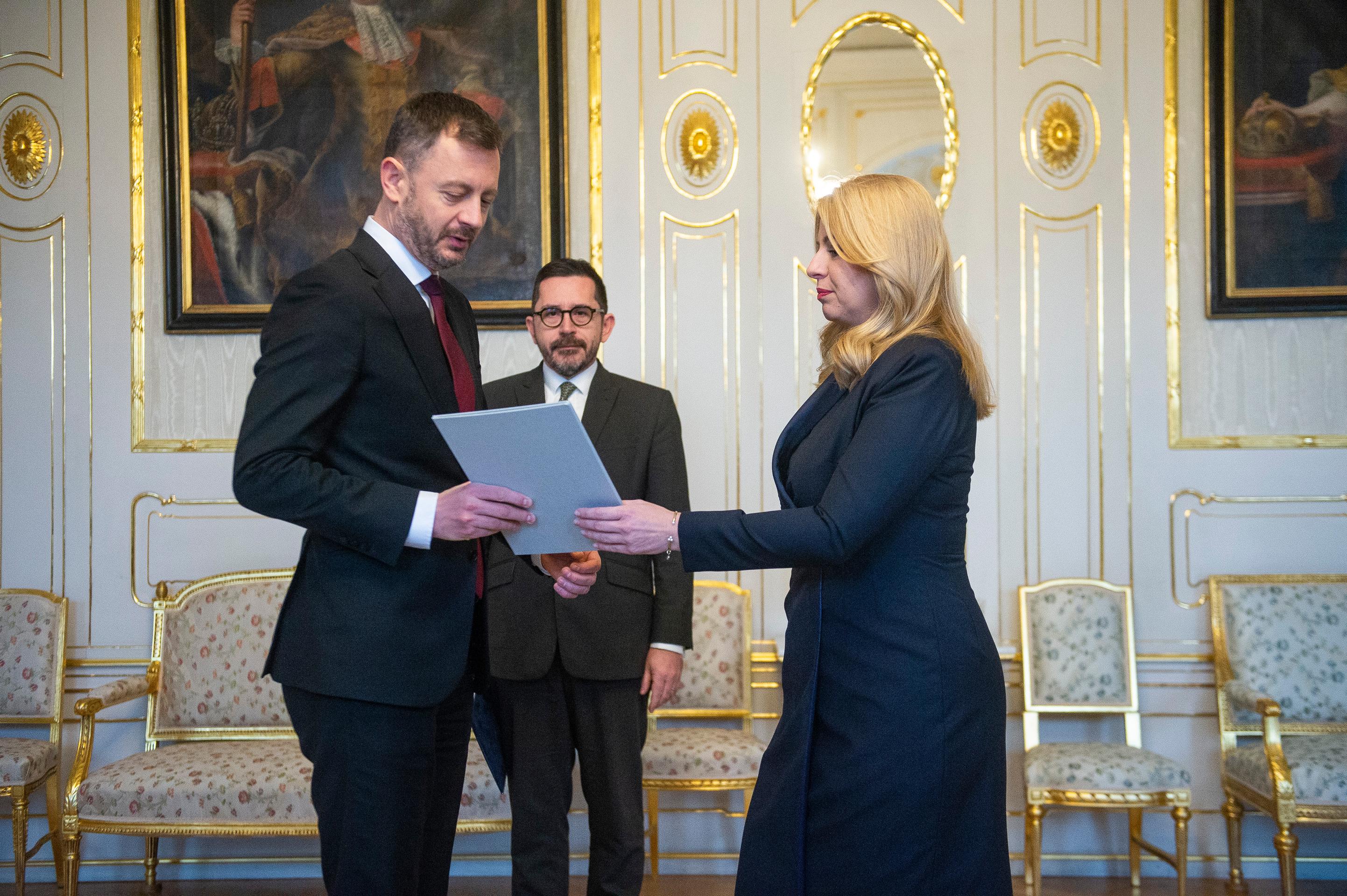 Eduard Heger a Zuzana Čaputová.