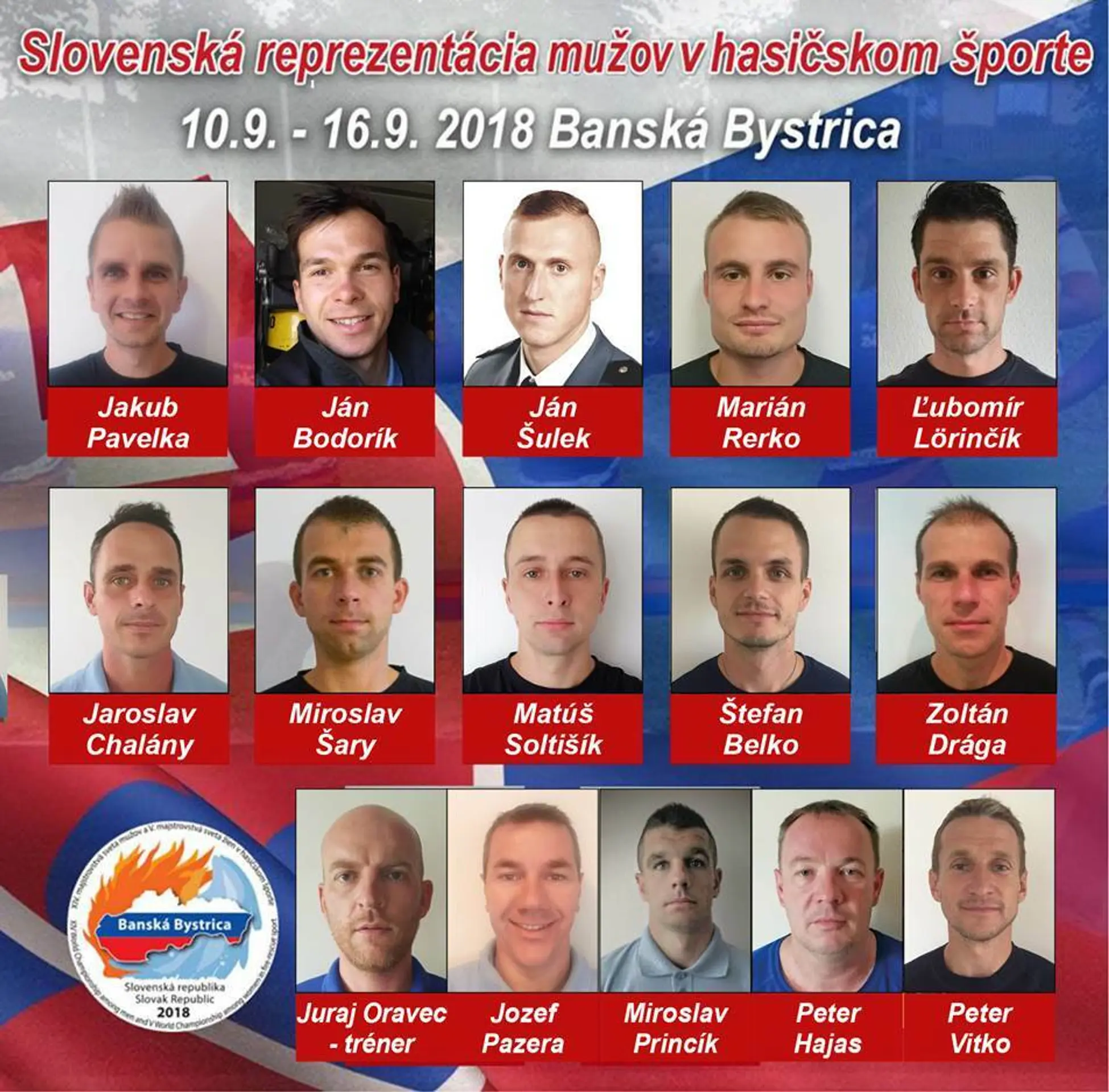 Slovenská reprezentácia mužov v hasičskom športe.