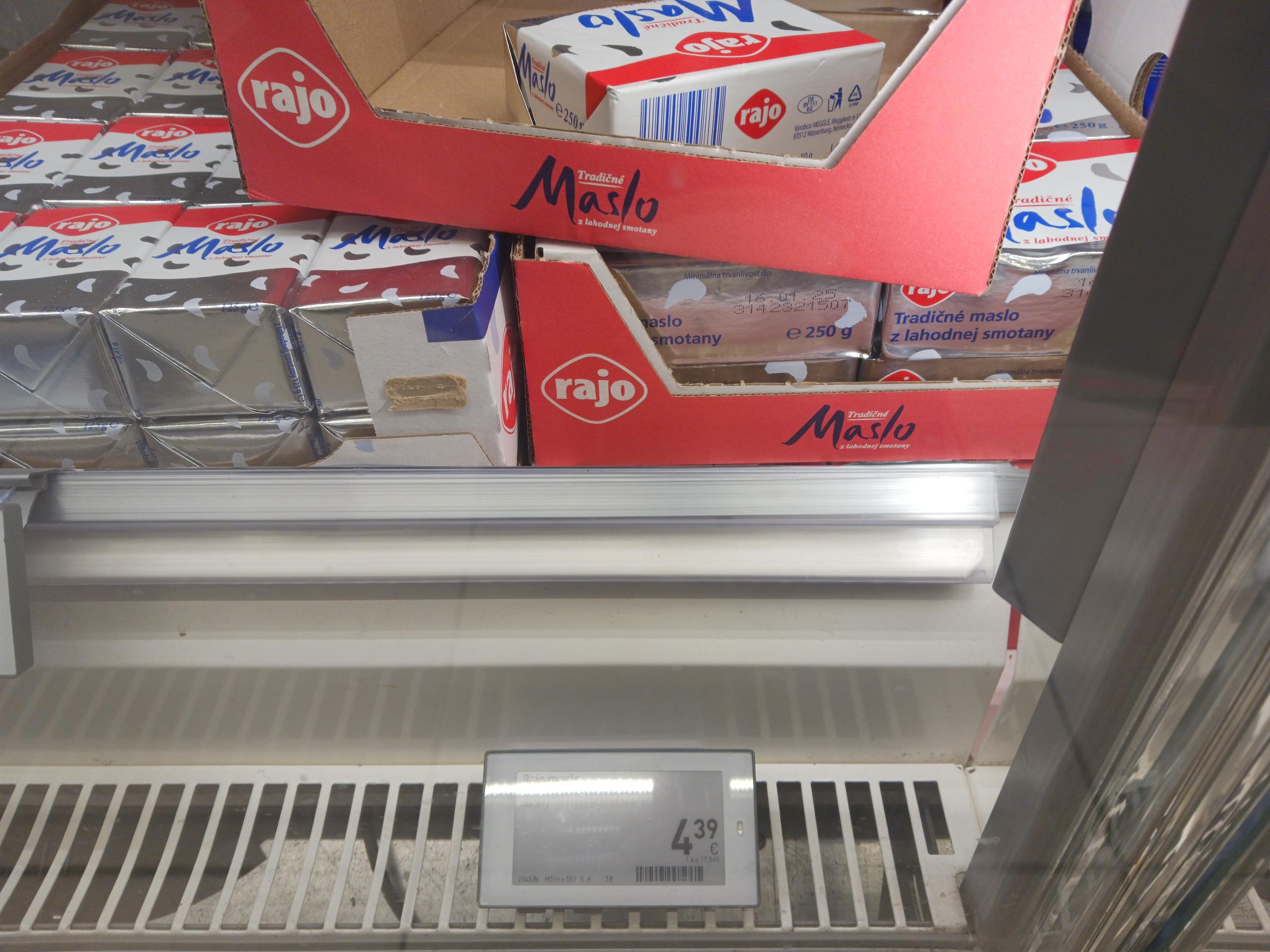 Ceny masiel v jednotlivých obchodoch