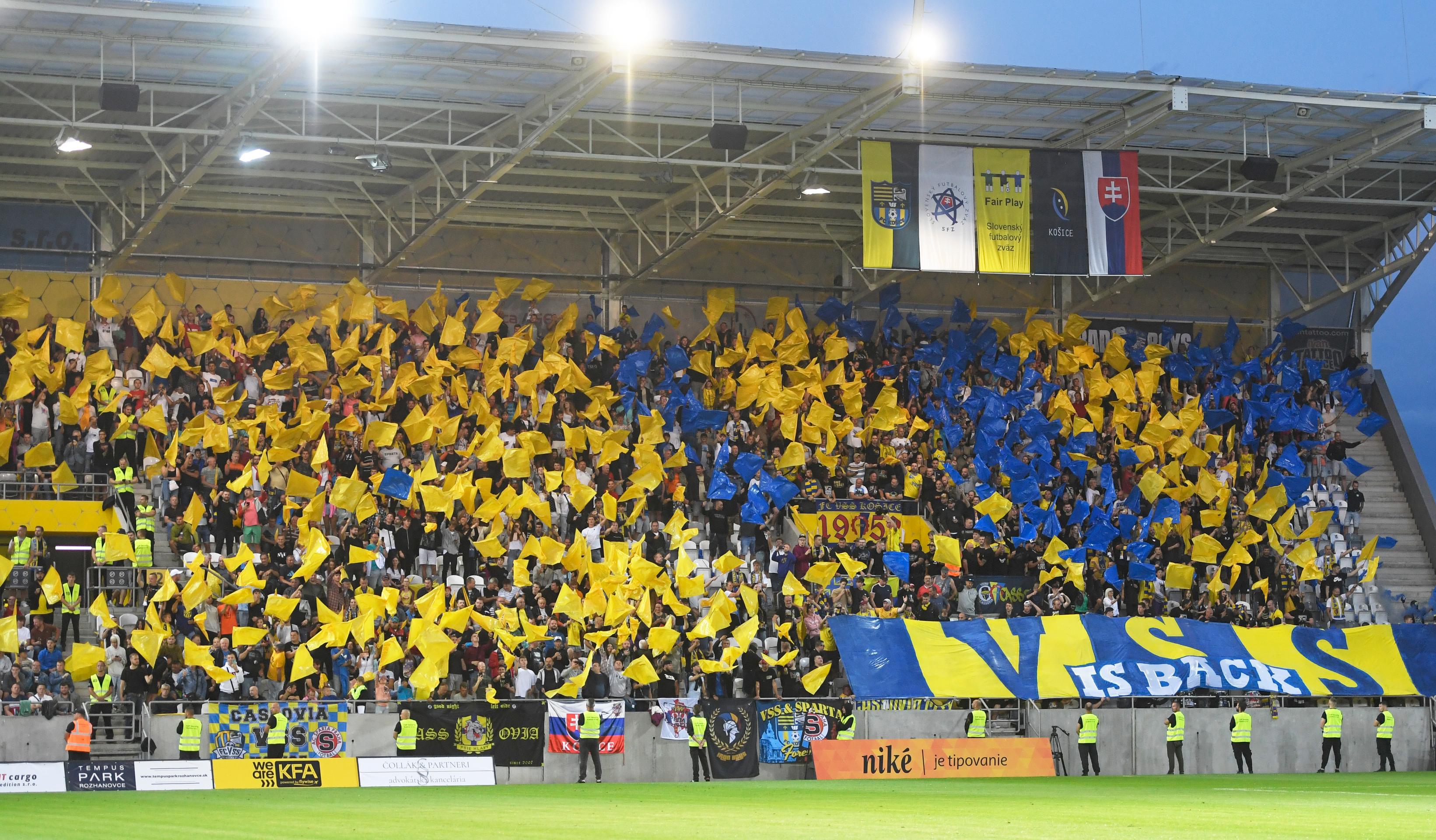 Na snímke fanúšikovia Košíc.