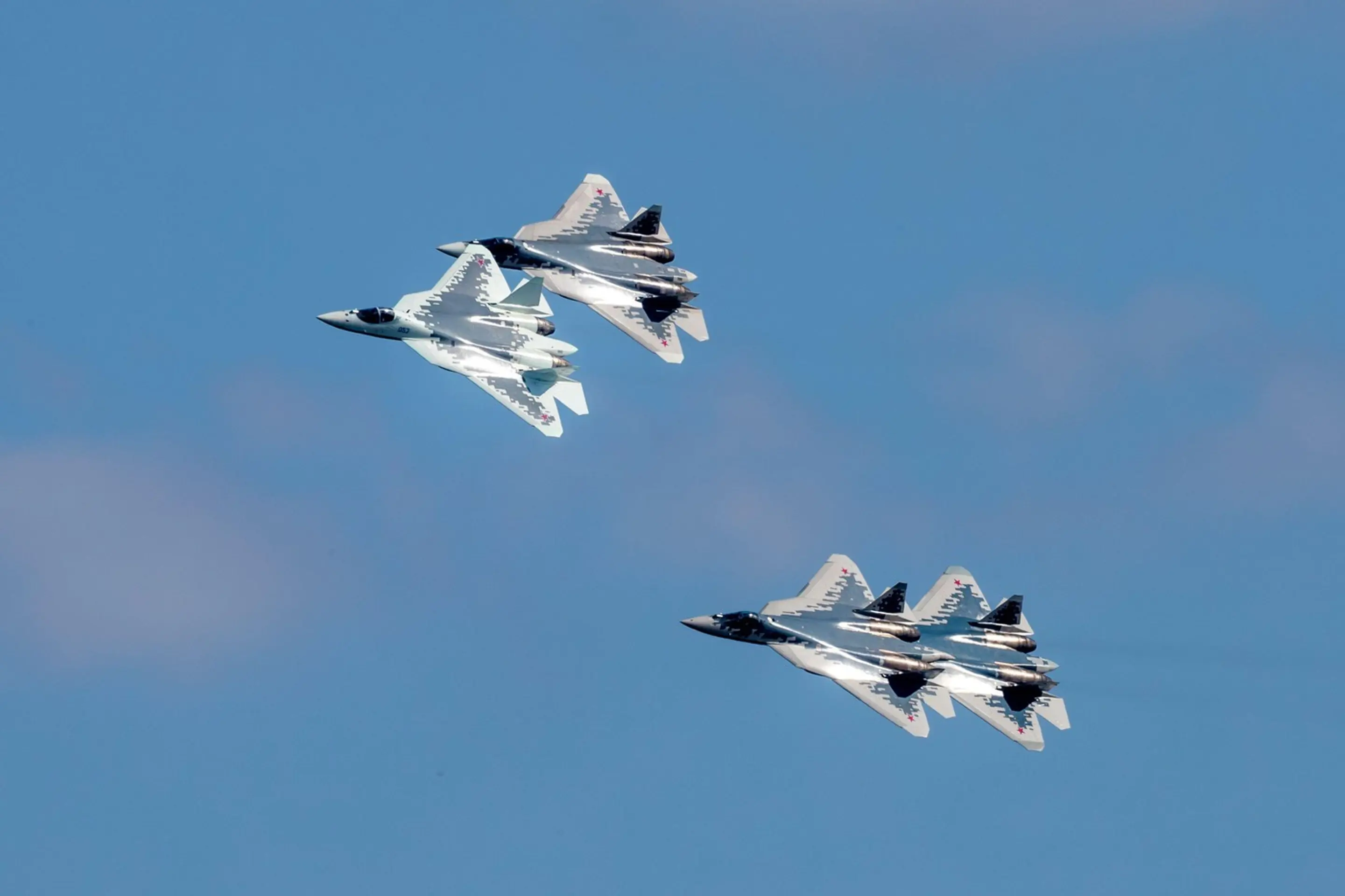 Stíhačky Su-57.