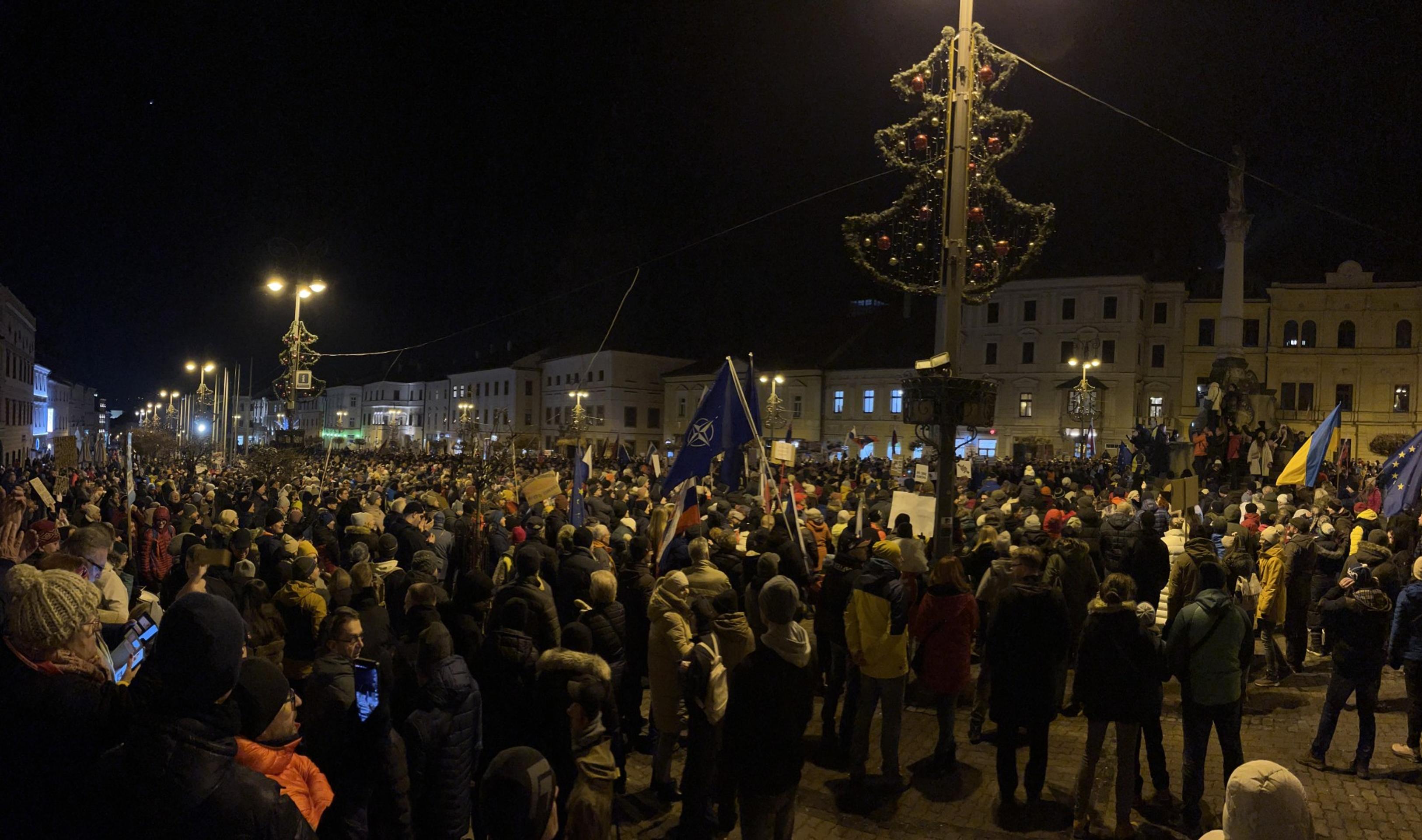 Protest v Banskej Bystrici.